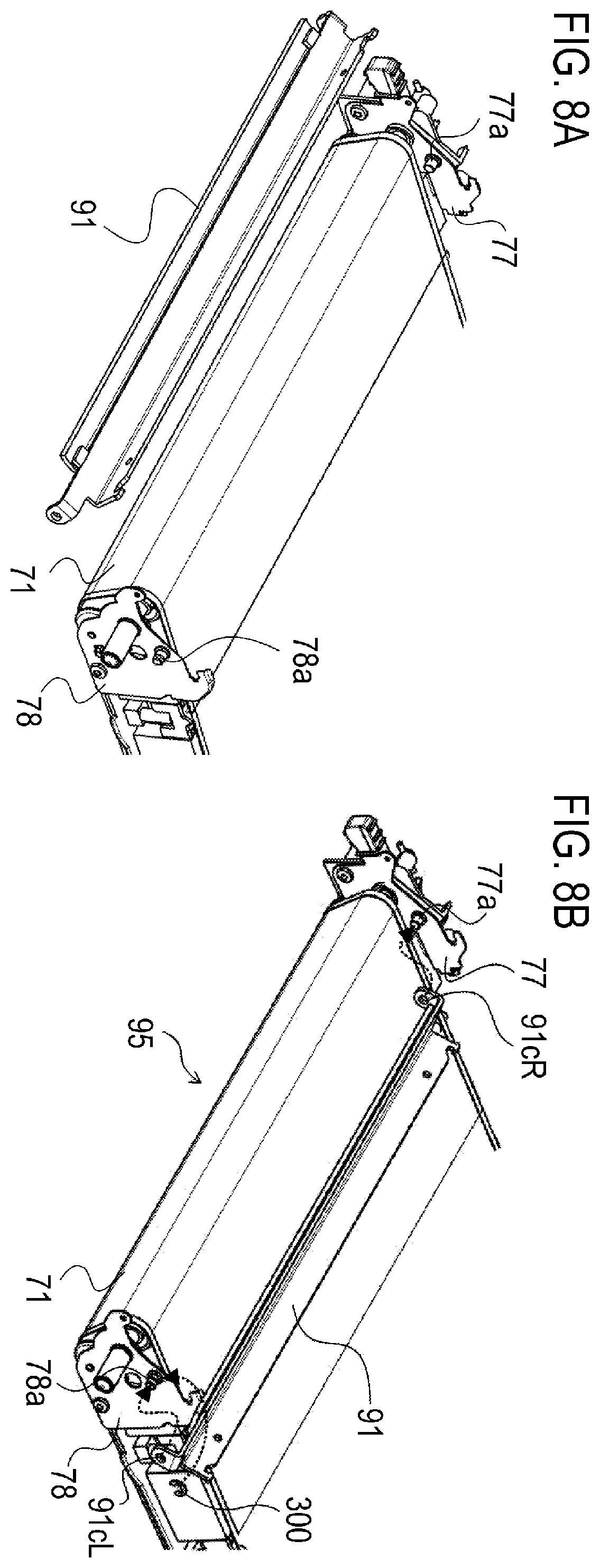 Patent US12147173 Figure 8 – Transfer unit, image forming apparatus, and method for manufacturing transfer unit, with end seal member abutting against cleaning blade and intermediate transfer belt that abut against each other