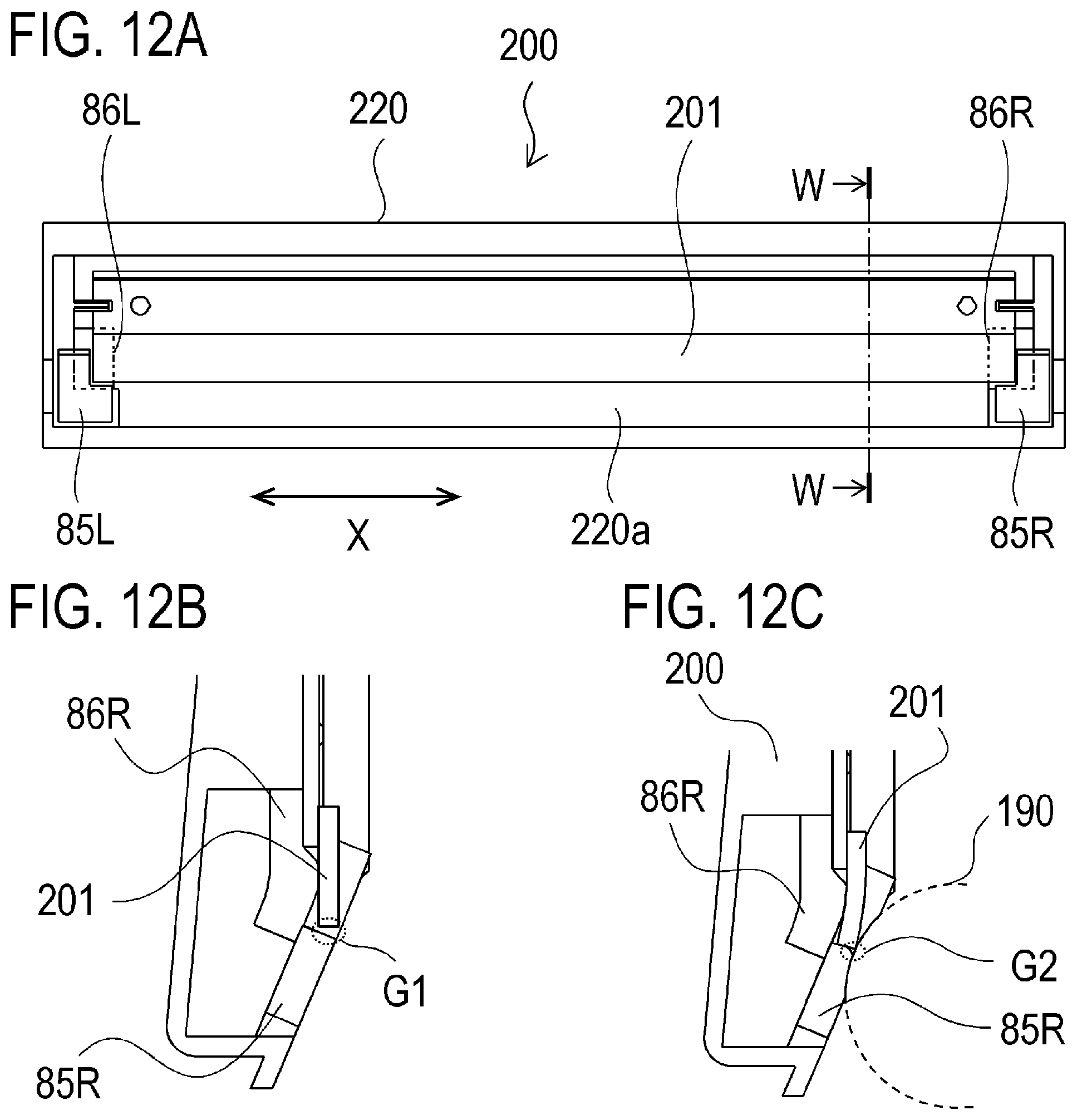Patent US12147173 Figure 12 – Transfer unit, image forming apparatus, and method for manufacturing transfer unit, with end seal member abutting against cleaning blade and intermediate transfer belt that abut against each other