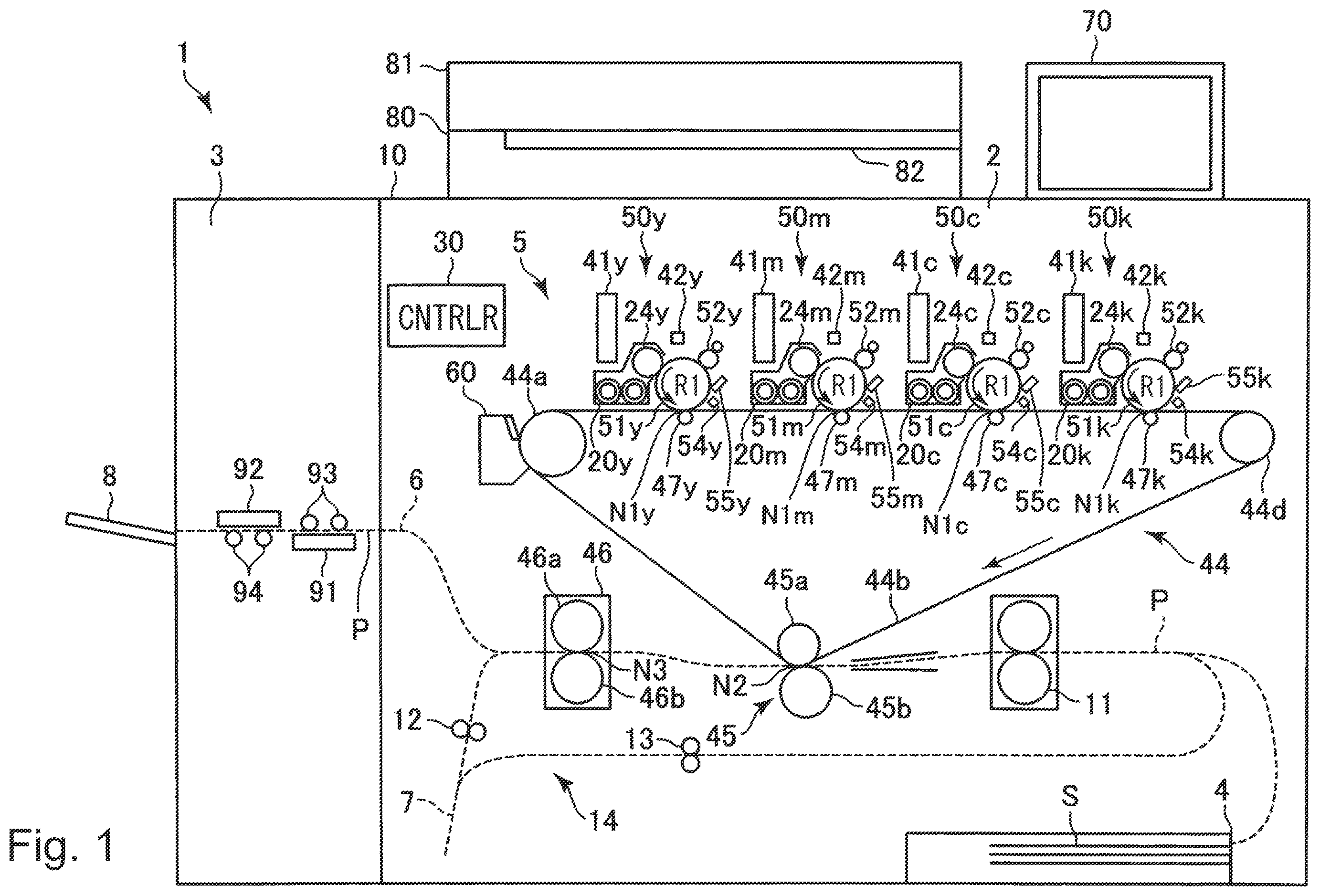 Patent US12147175 Figure 1 – Image forming apparatus operable in plural settting modes
