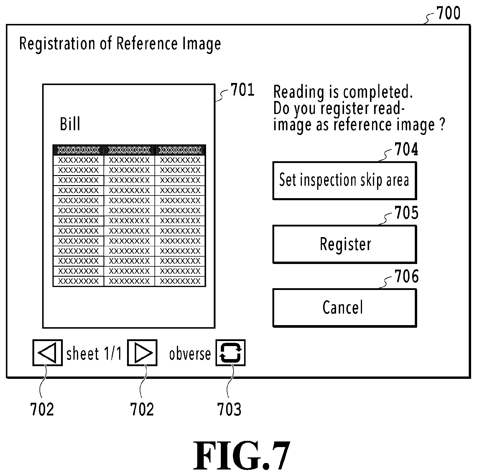 Patent US12147183 Figure 7 – Printing system, with inspection unit, defective print discharge unit, and normal print discharge unit, control method thereof, and storage medium