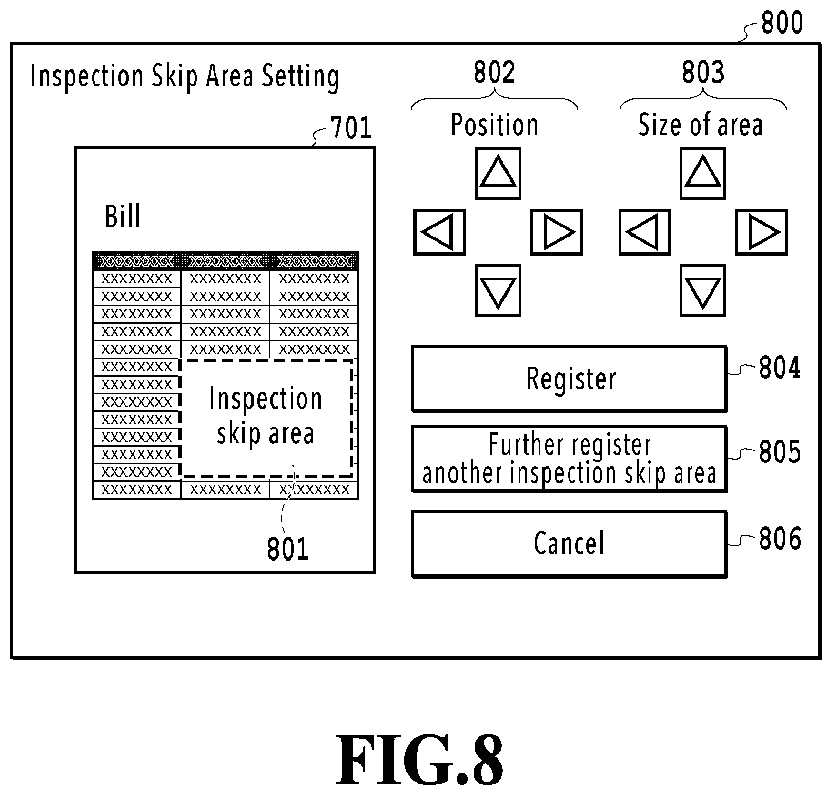 Patent US12147183 Figure 8 – Printing system, with inspection unit, defective print discharge unit, and normal print discharge unit, control method thereof, and storage medium