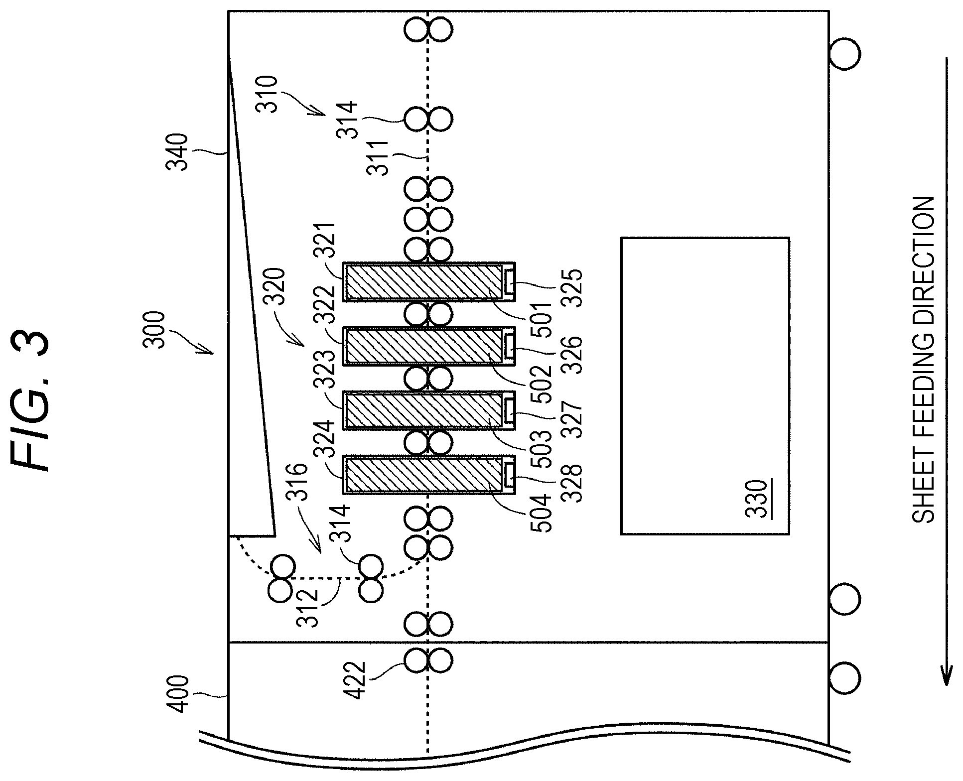 Patent US12147185 Figure 3 – Image forming system including cutting processor that cuts sheets in accordance with different conditions