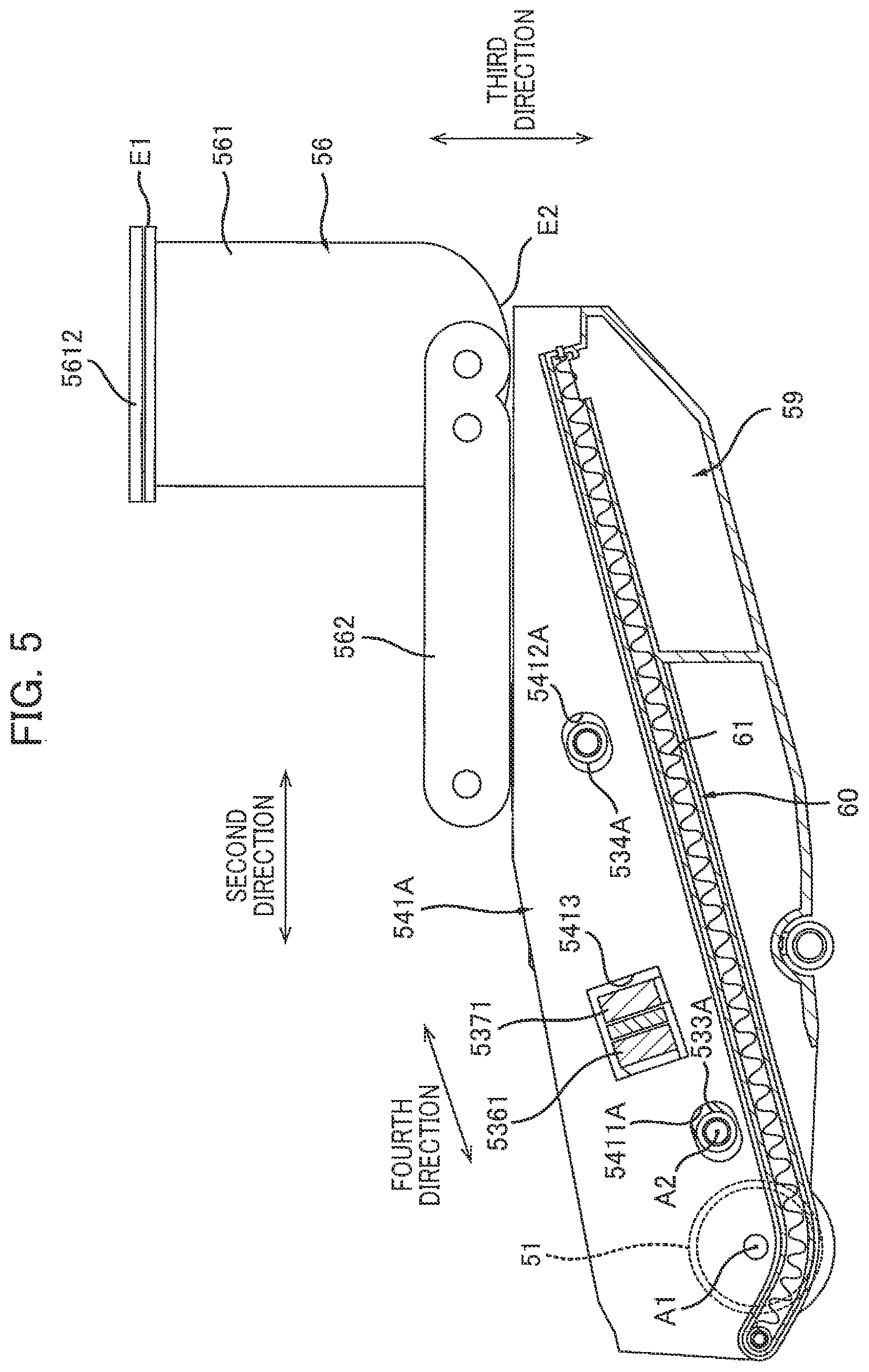 Patent US12147188 Figure 5 – Image forming apparatus including process cartridge provided with toner receiving part for receiving toner