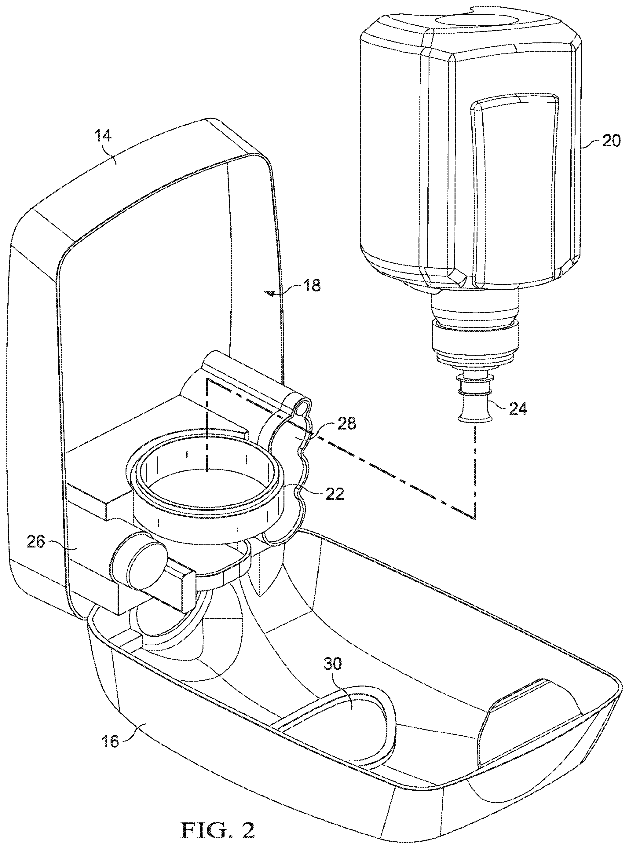 Patent US12147203 Figure 2 – Method for operating a fluid dispenser having fluid stored therein