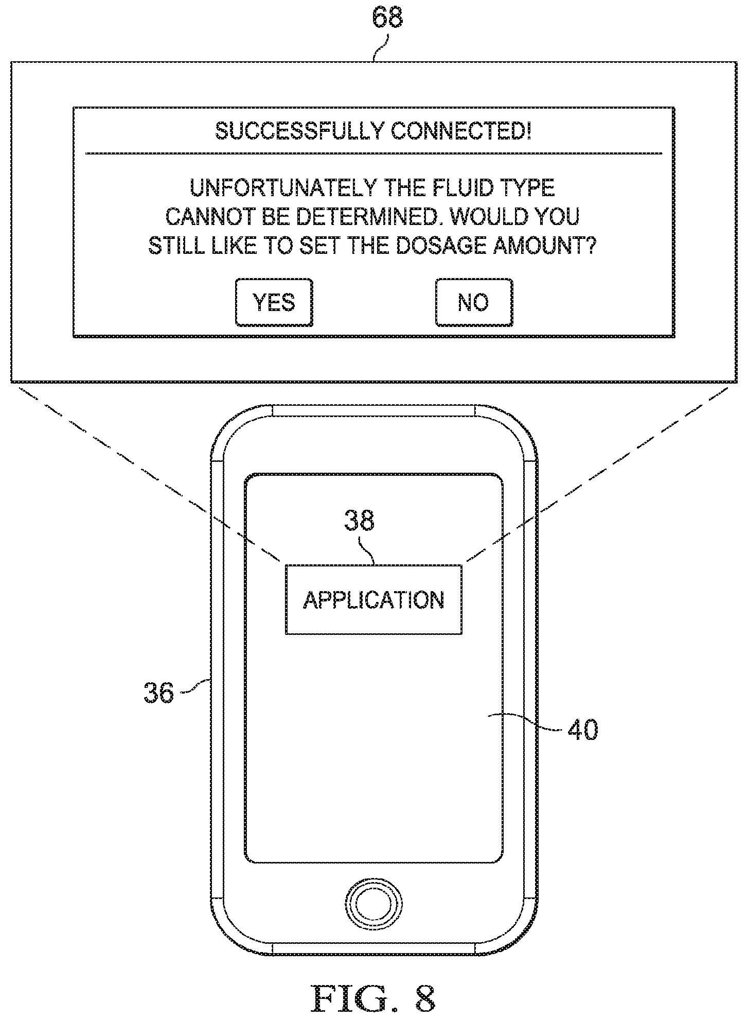 Patent US12147203 Figure 8 – Method for operating a fluid dispenser having fluid stored therein