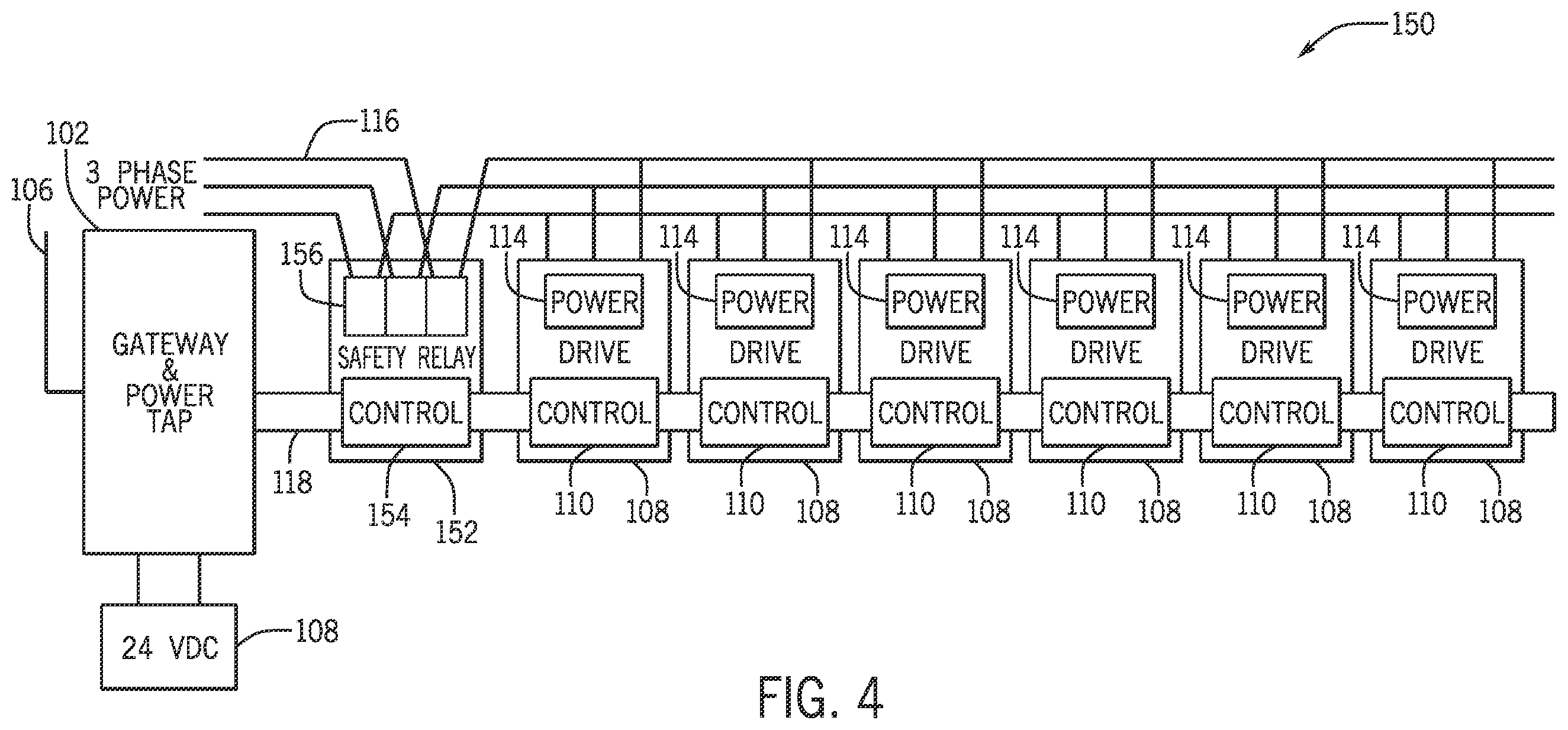 Patent US12147213 Figure 4 – Employing single pair ethernet for zoned safety in drive applications