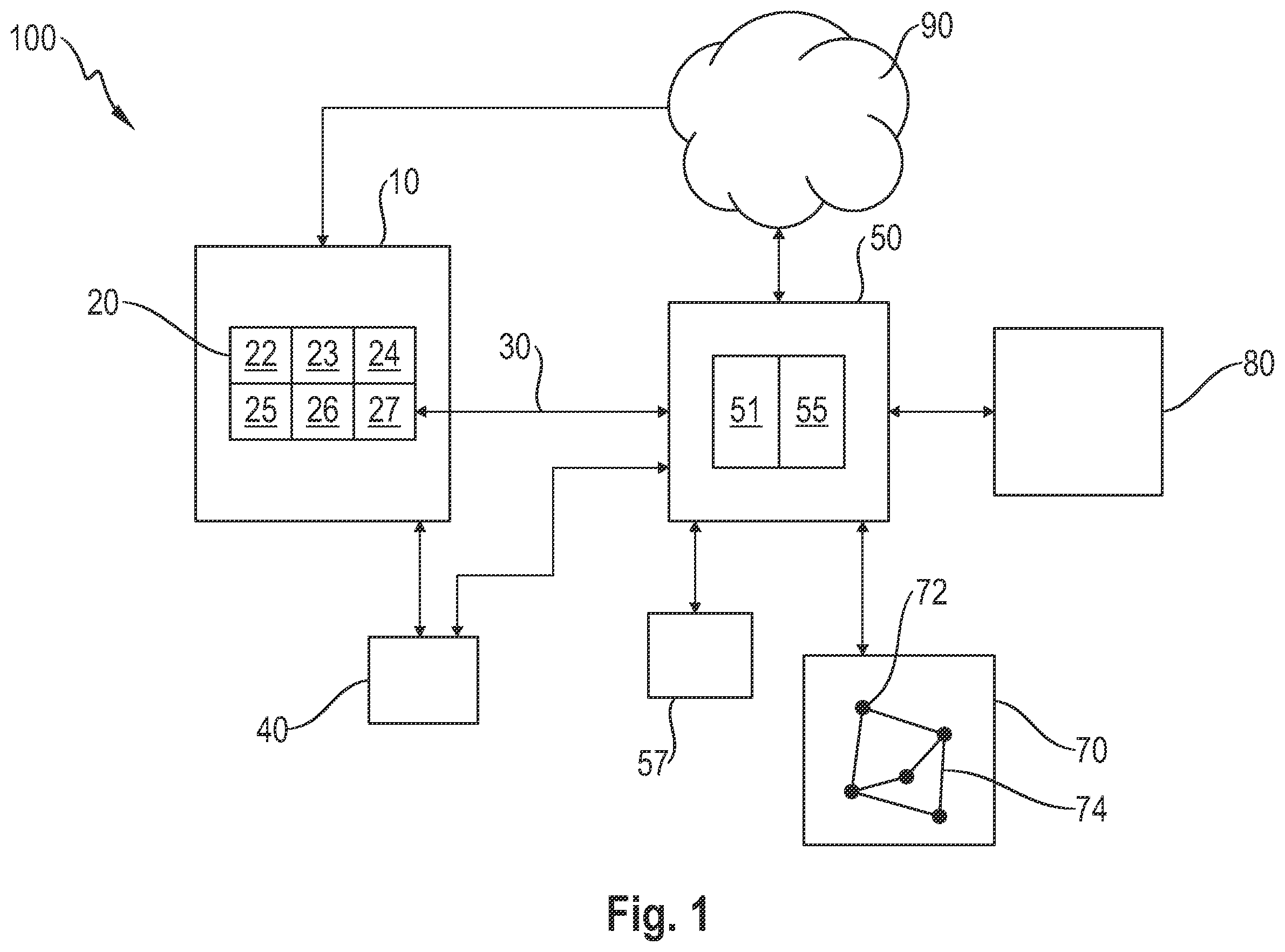 Patent US12147232 — Method, system and computer program product for the automated locating of a vehicle — Figure 1