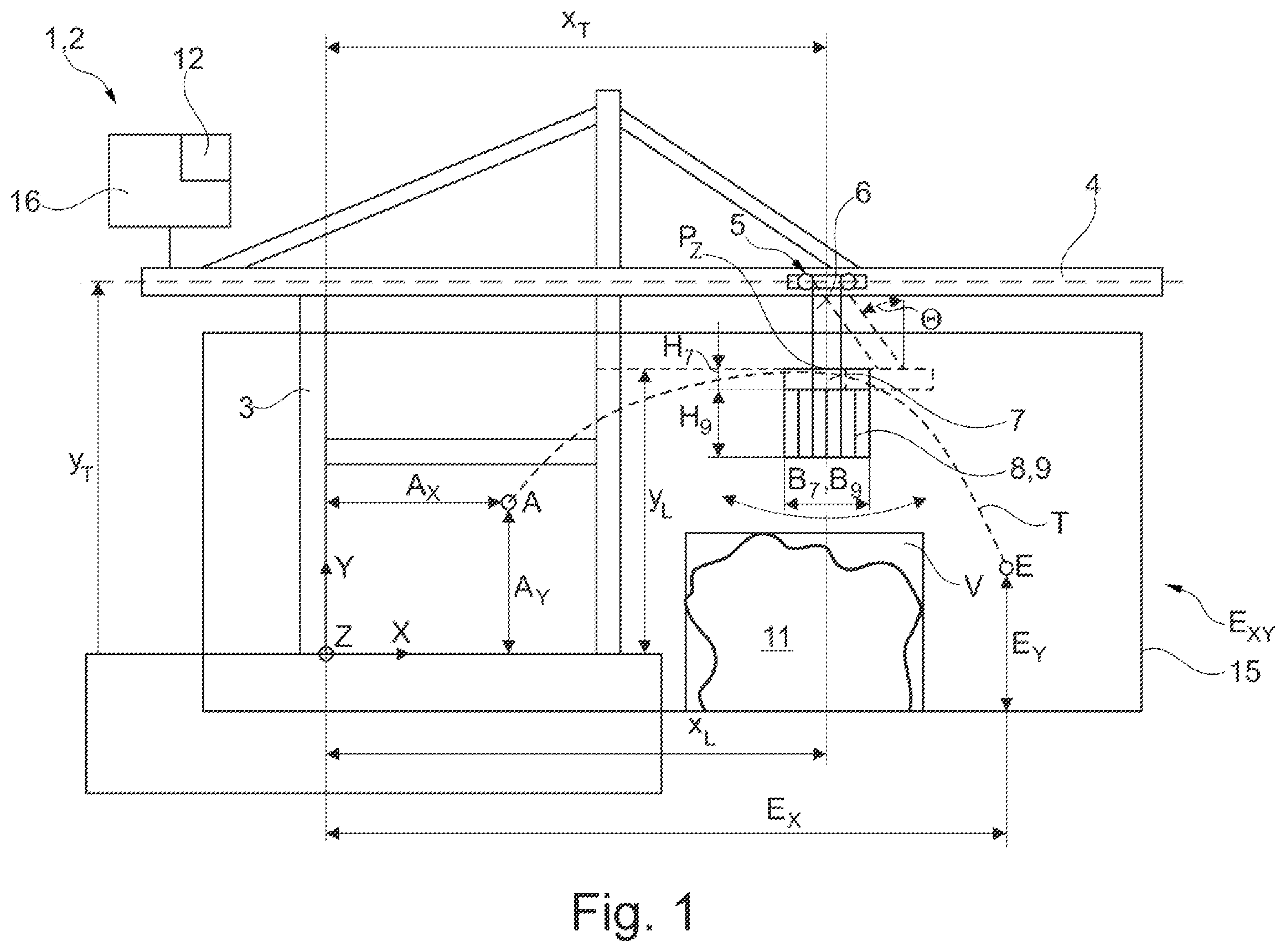 Patent US12147234 — Trajectory planning with flexible replanning functionality—changed end point — Figure 1