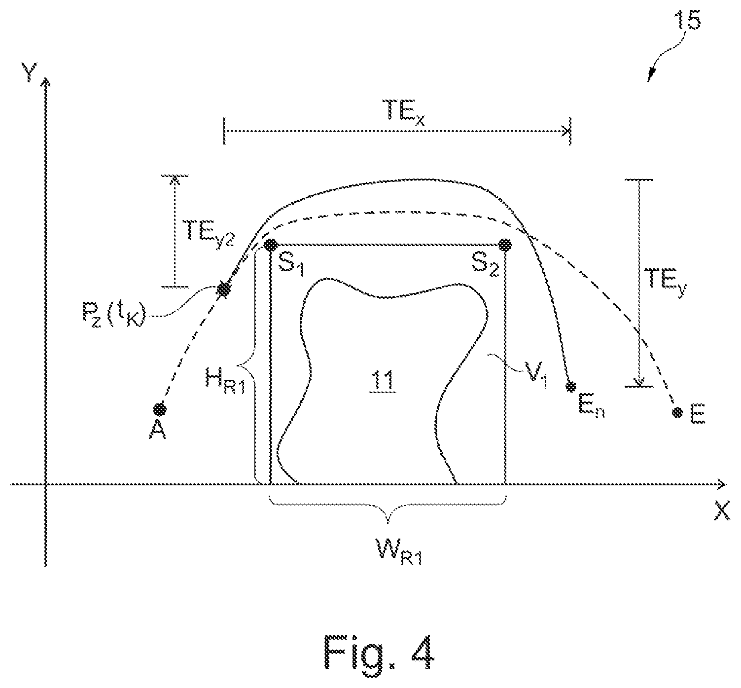 Patent US12147234 Figure 4 – Trajectory planning with flexible replanning functionality—changed end point