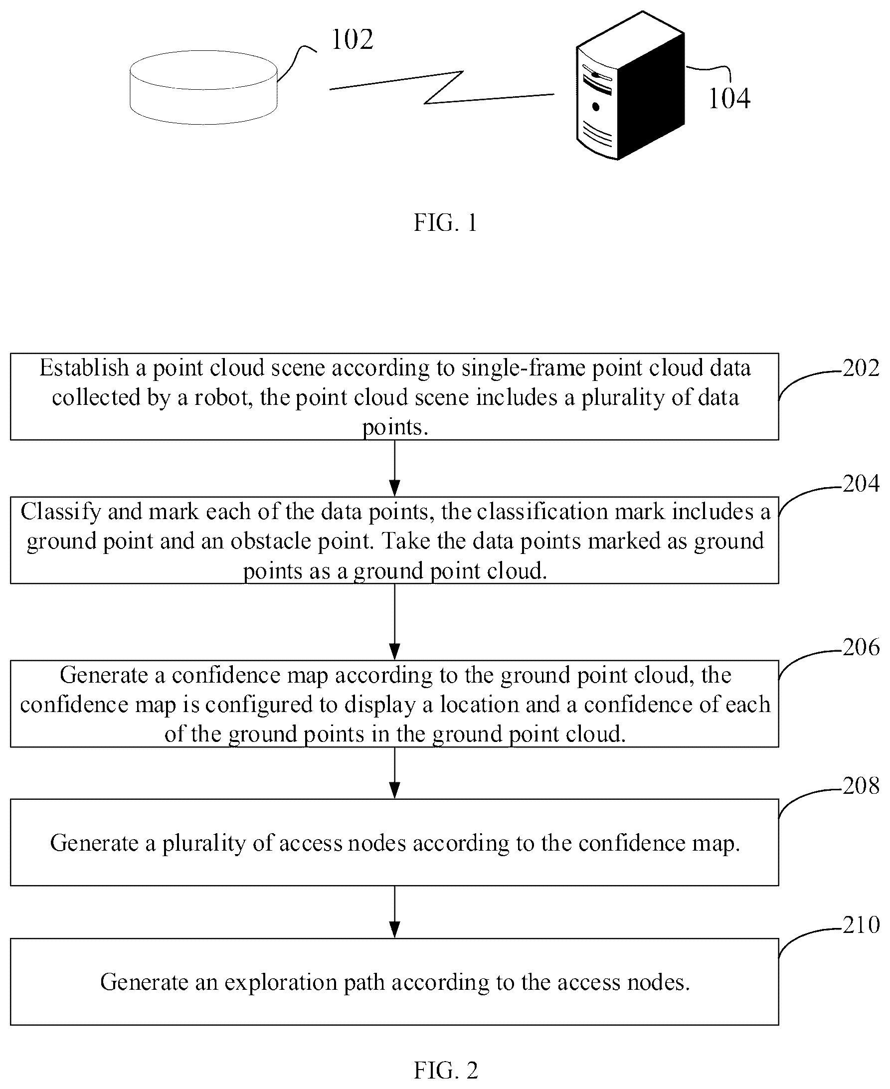 Patent US12147235 Figure 1 – Method for generating robot exploration path for a robot to move along, computer device, and storage medium