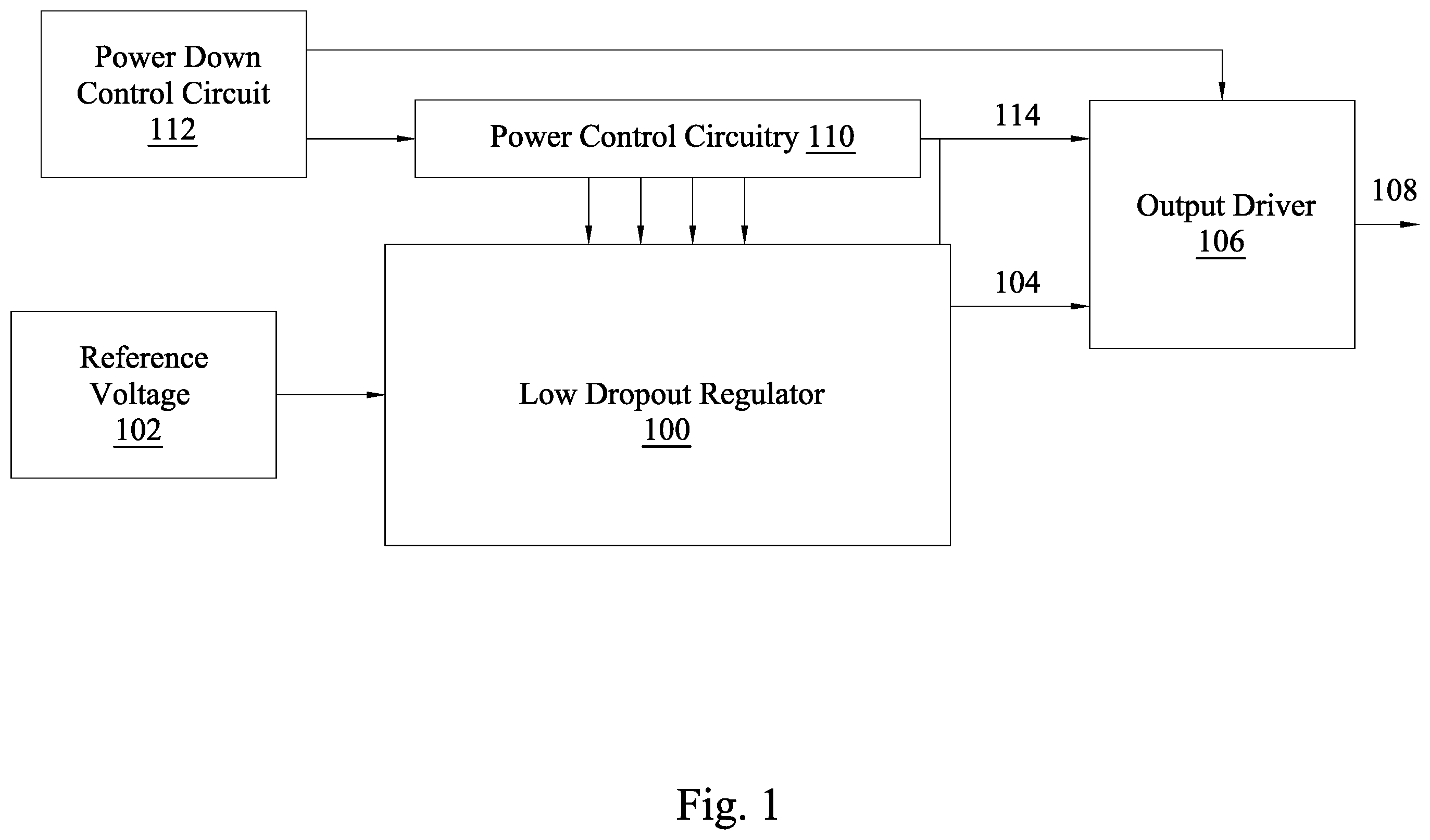 Patent US12147255 Figure 1 – LDO/band gap reference circuit
