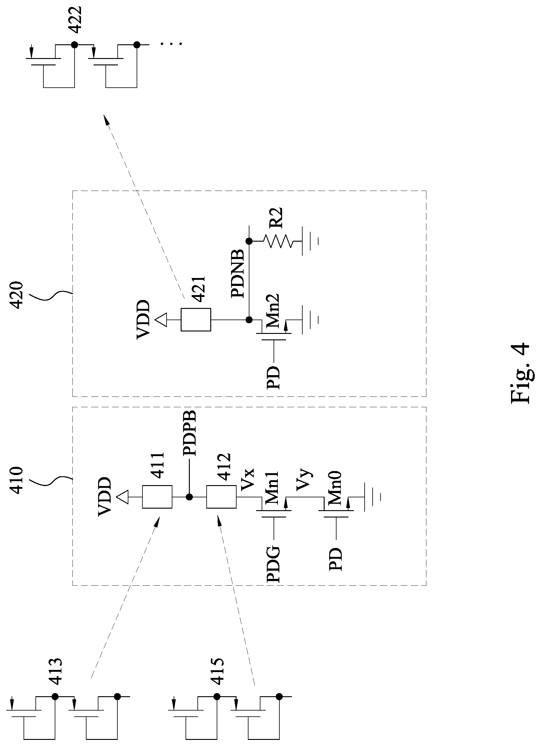 Patent US12147255 Figure 4 – LDO/band gap reference circuit