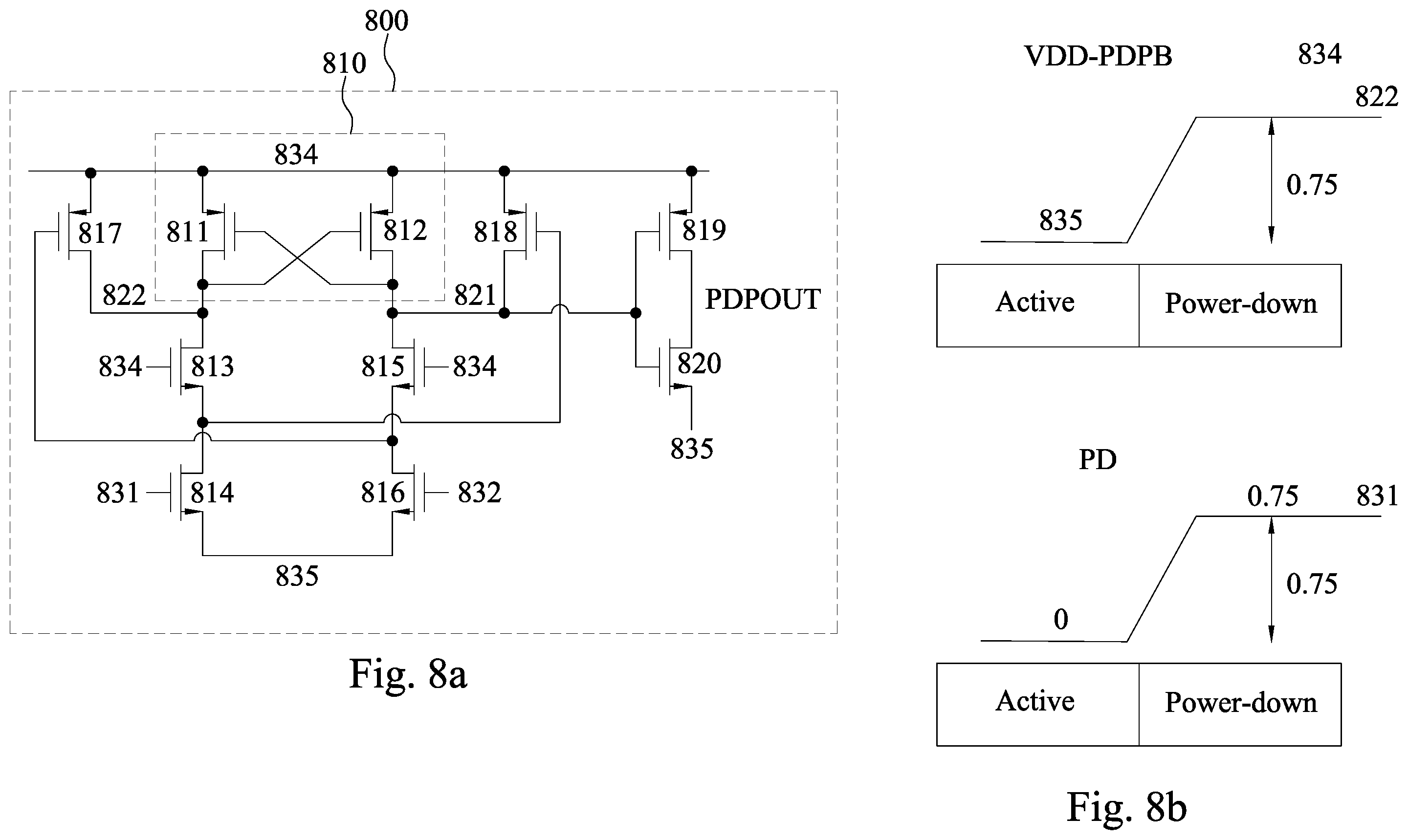 Patent US12147255 Figure 8 – LDO/band gap reference circuit