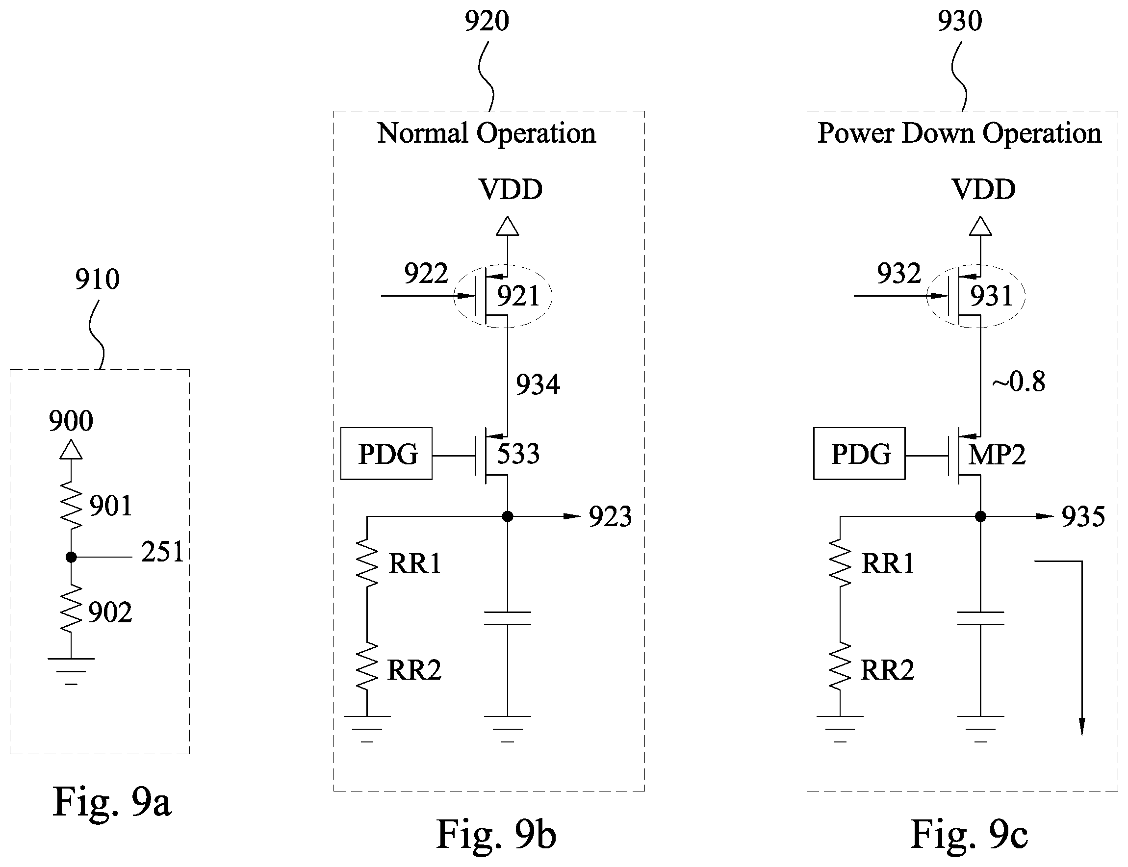 Patent US12147255 Figure 9 – LDO/band gap reference circuit