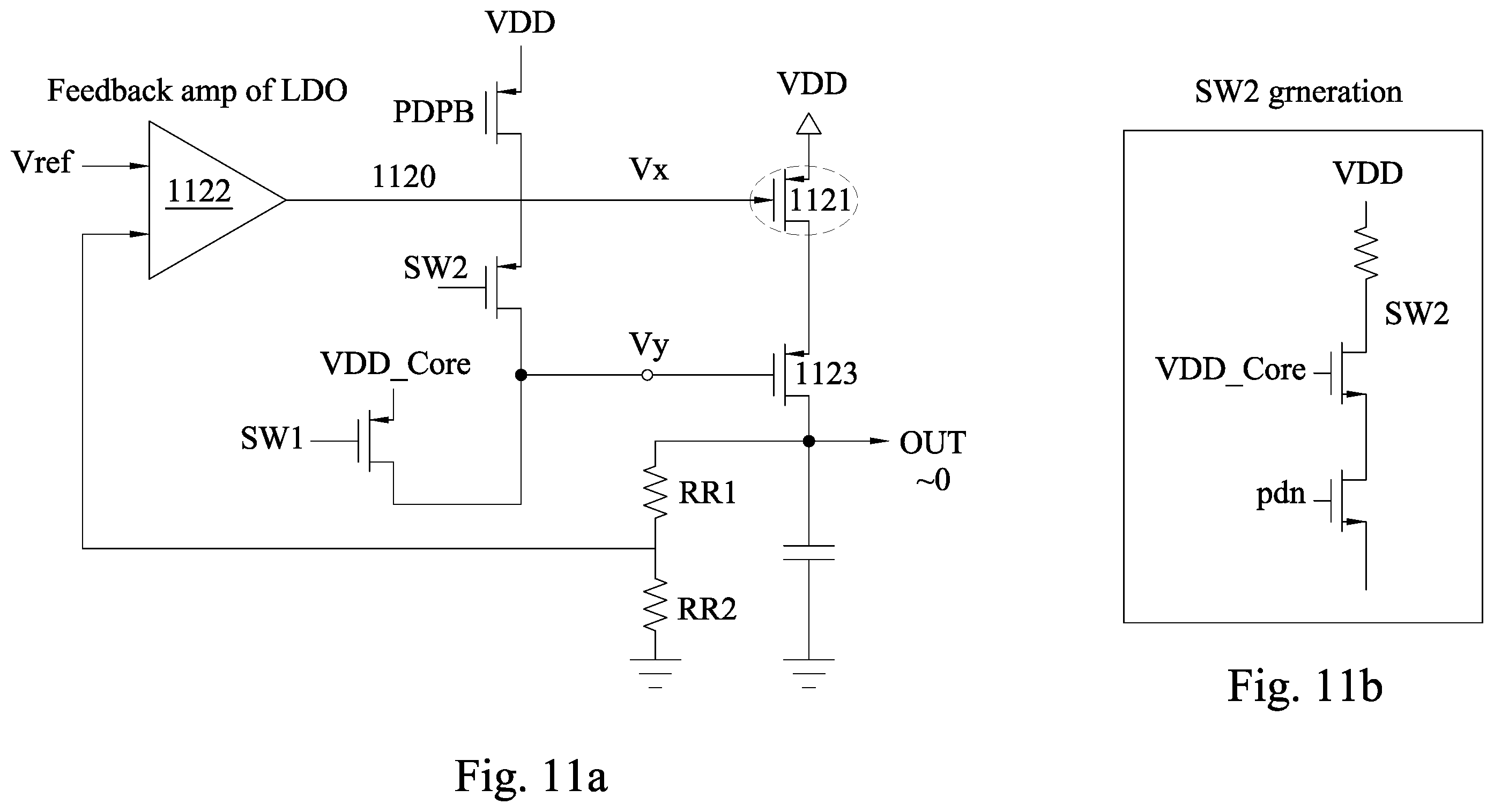 Patent US12147255 Figure 11 – LDO/band gap reference circuit