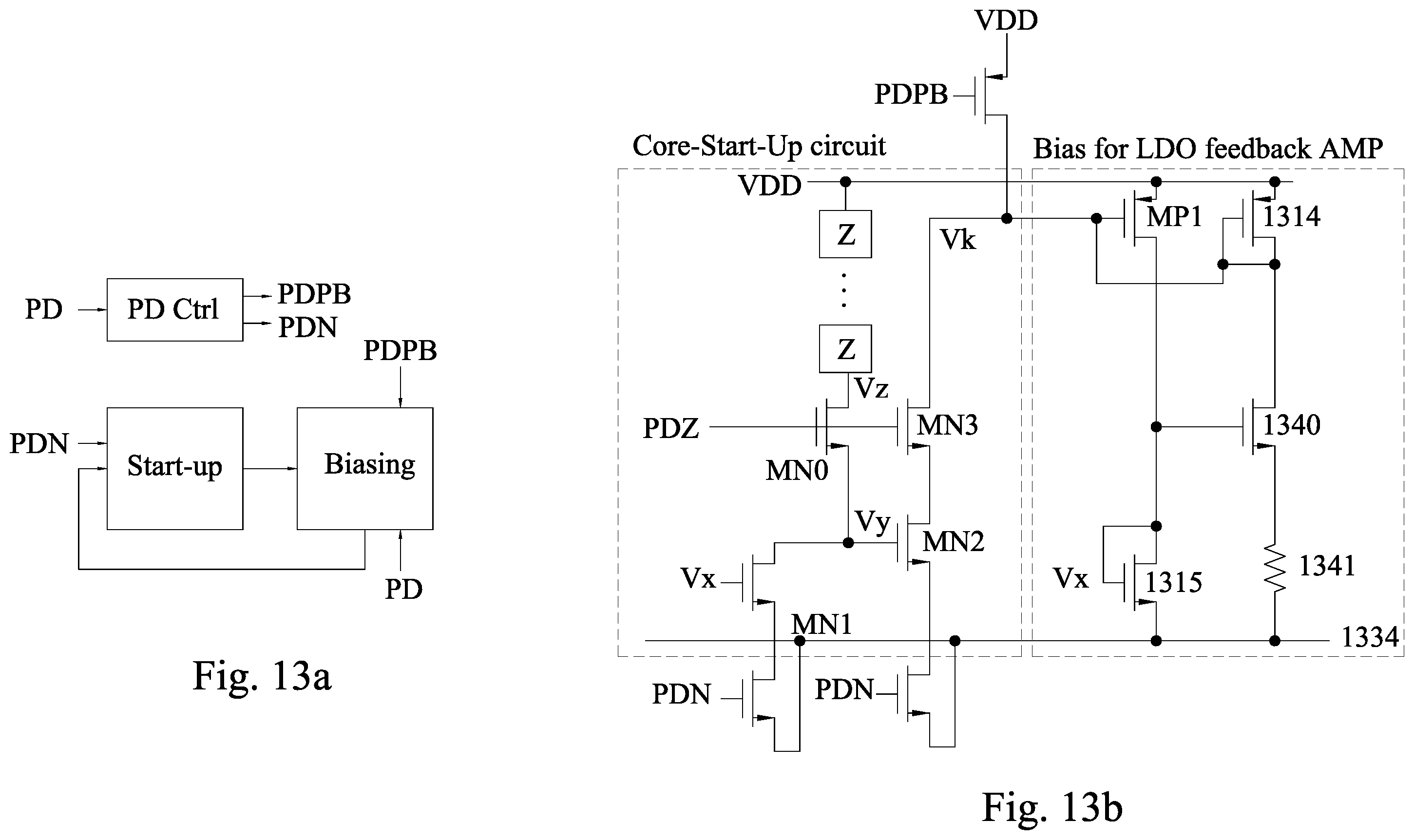 Patent US12147255 Figure 13 – LDO/band gap reference circuit
