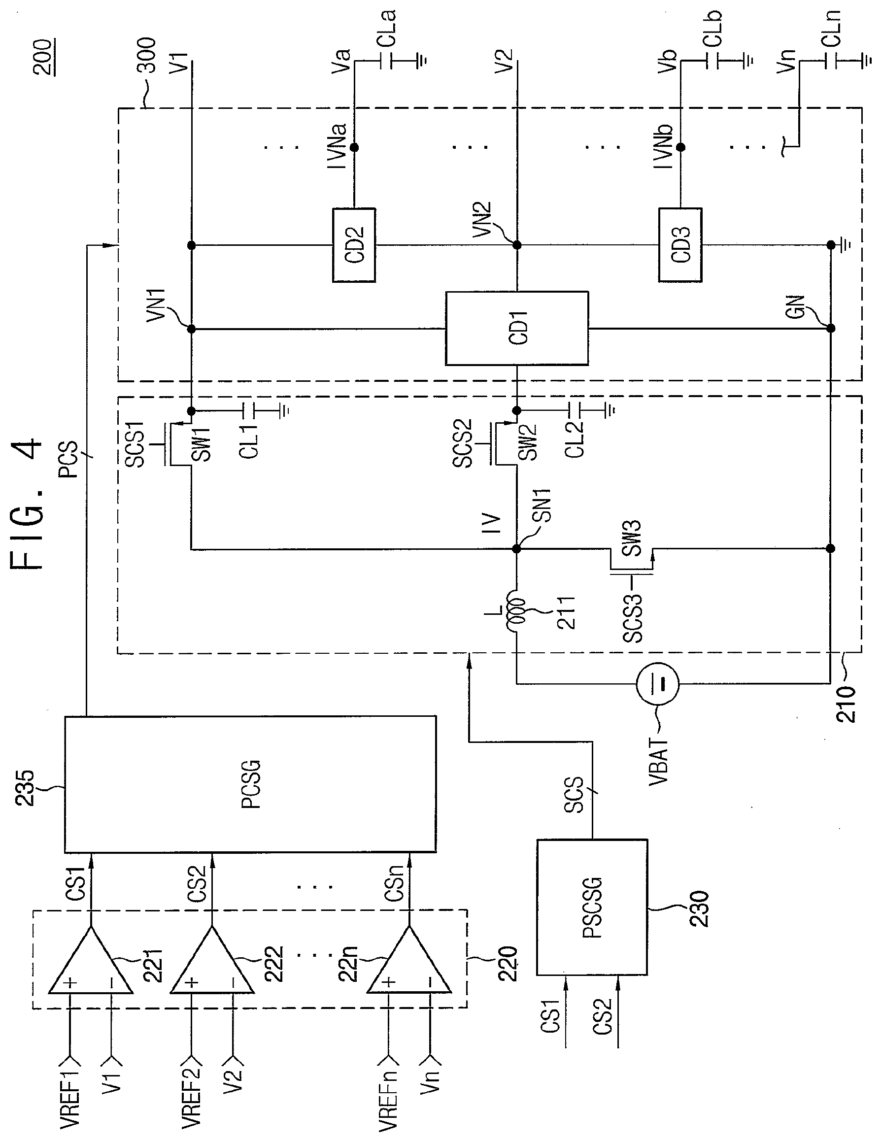 Patent US12147256 Figure 6 – Voltage dividing capacitor circuits, supply modulators and wireless communication devices