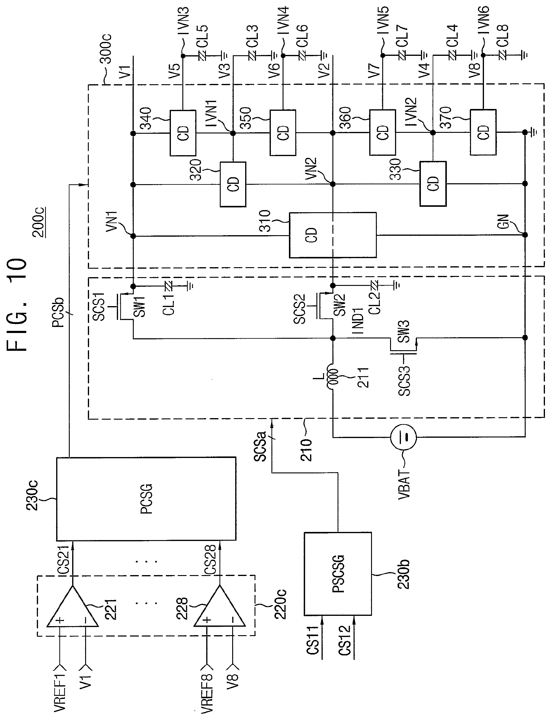 Patent US12147256 Figure 17 – Voltage dividing capacitor circuits, supply modulators and wireless communication devices