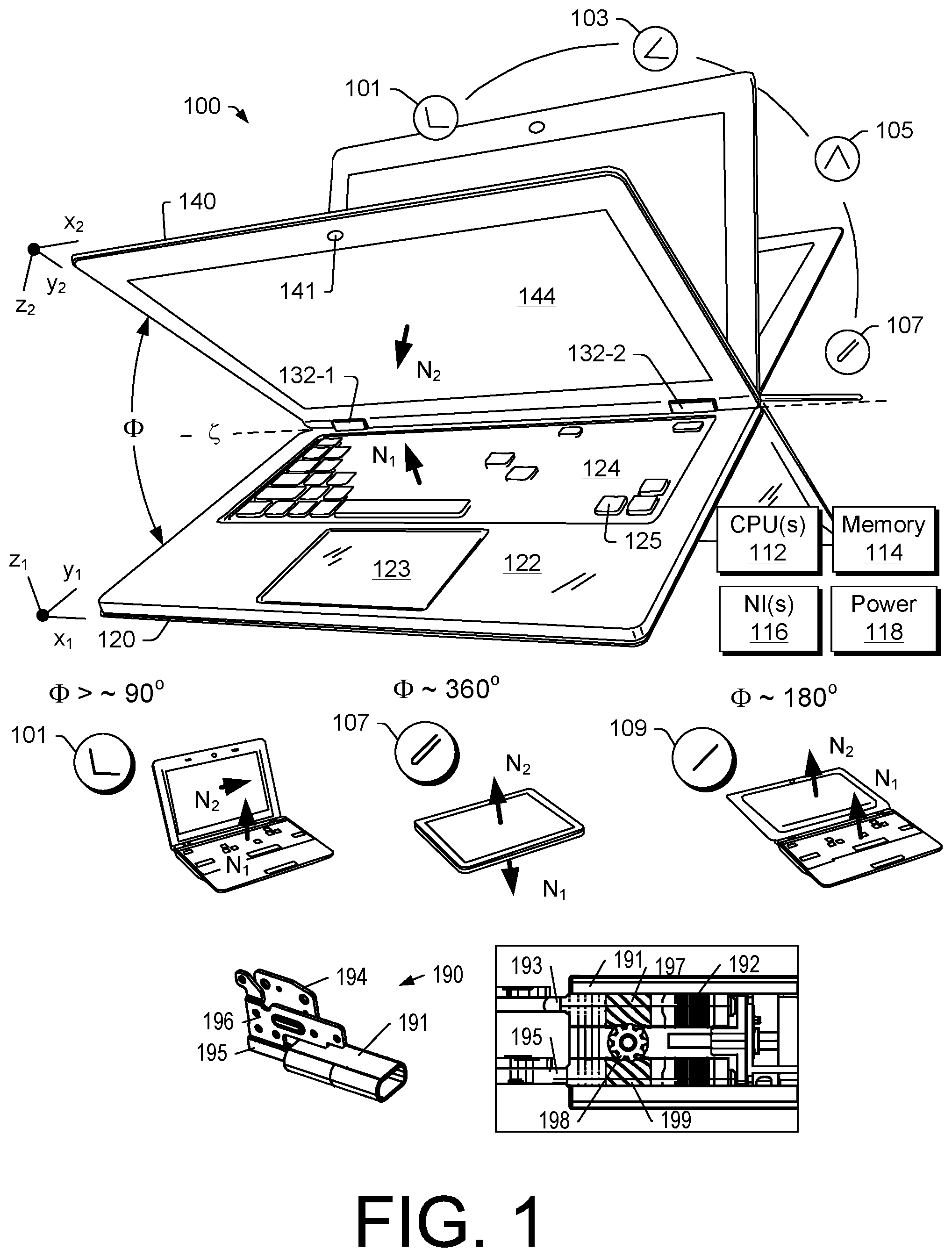 Patent US12147267 Figure 1 – Computing device