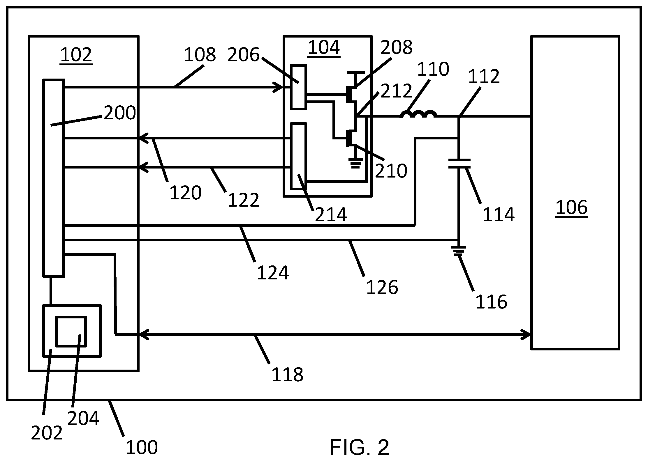 Patent US12147282 Figure 2 – Controllers to drive power circuits based on currents drawn