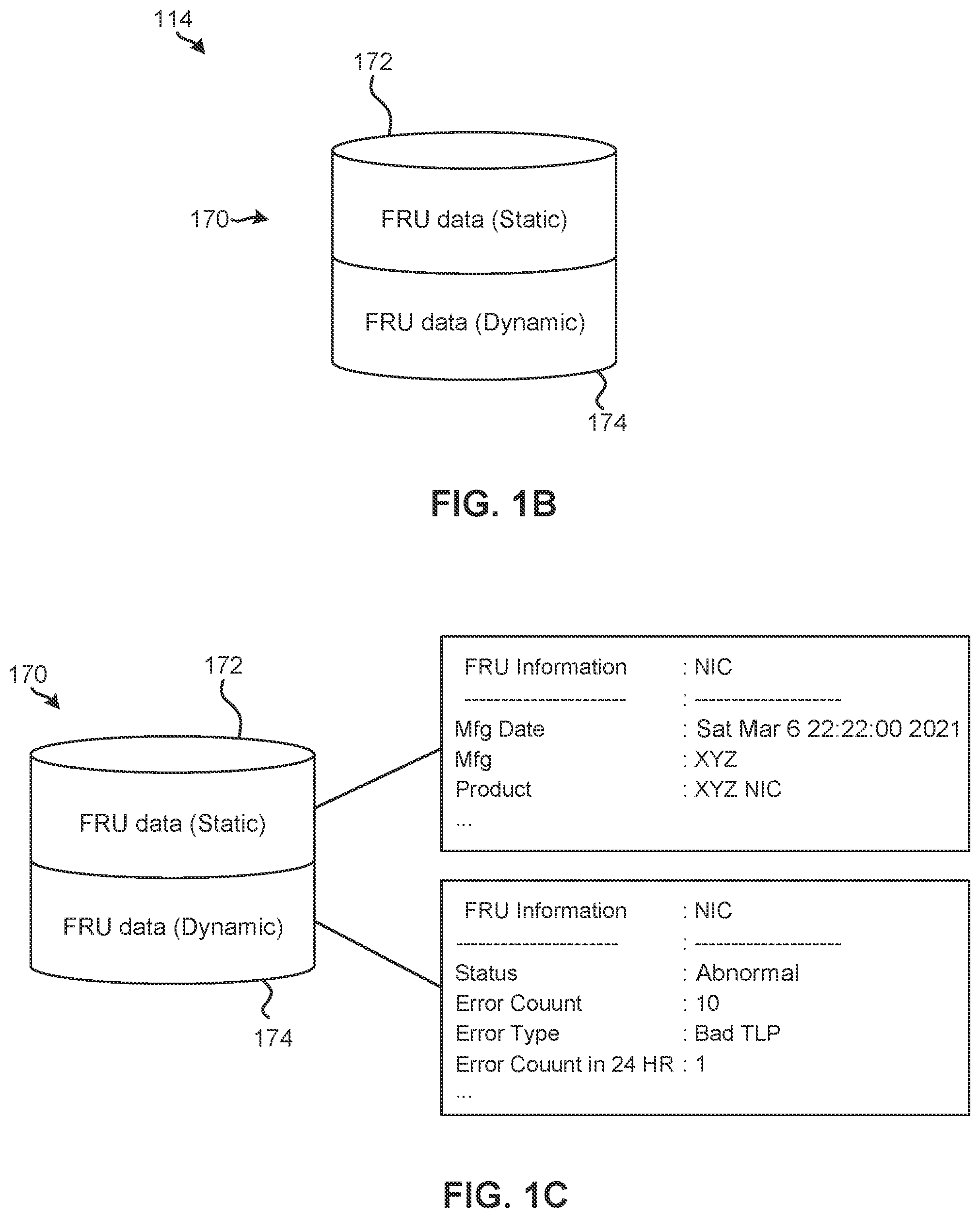 Patent US12147290 Figure 2 – Capturing and using dynamic information to manage field replace units