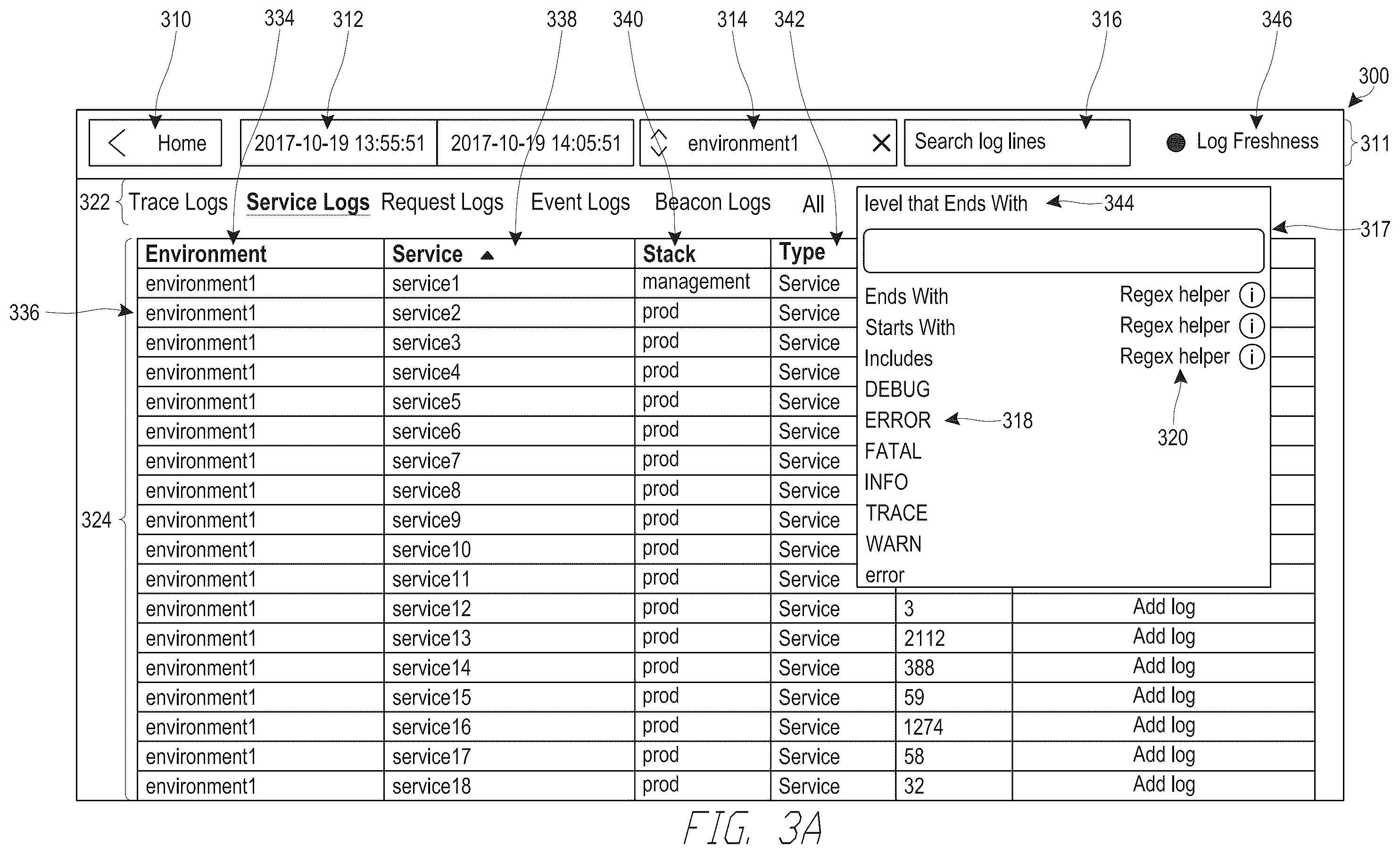 Patent US12147295 Figure 3 – Linking related events for various devices and services in computer log files on a centralized server