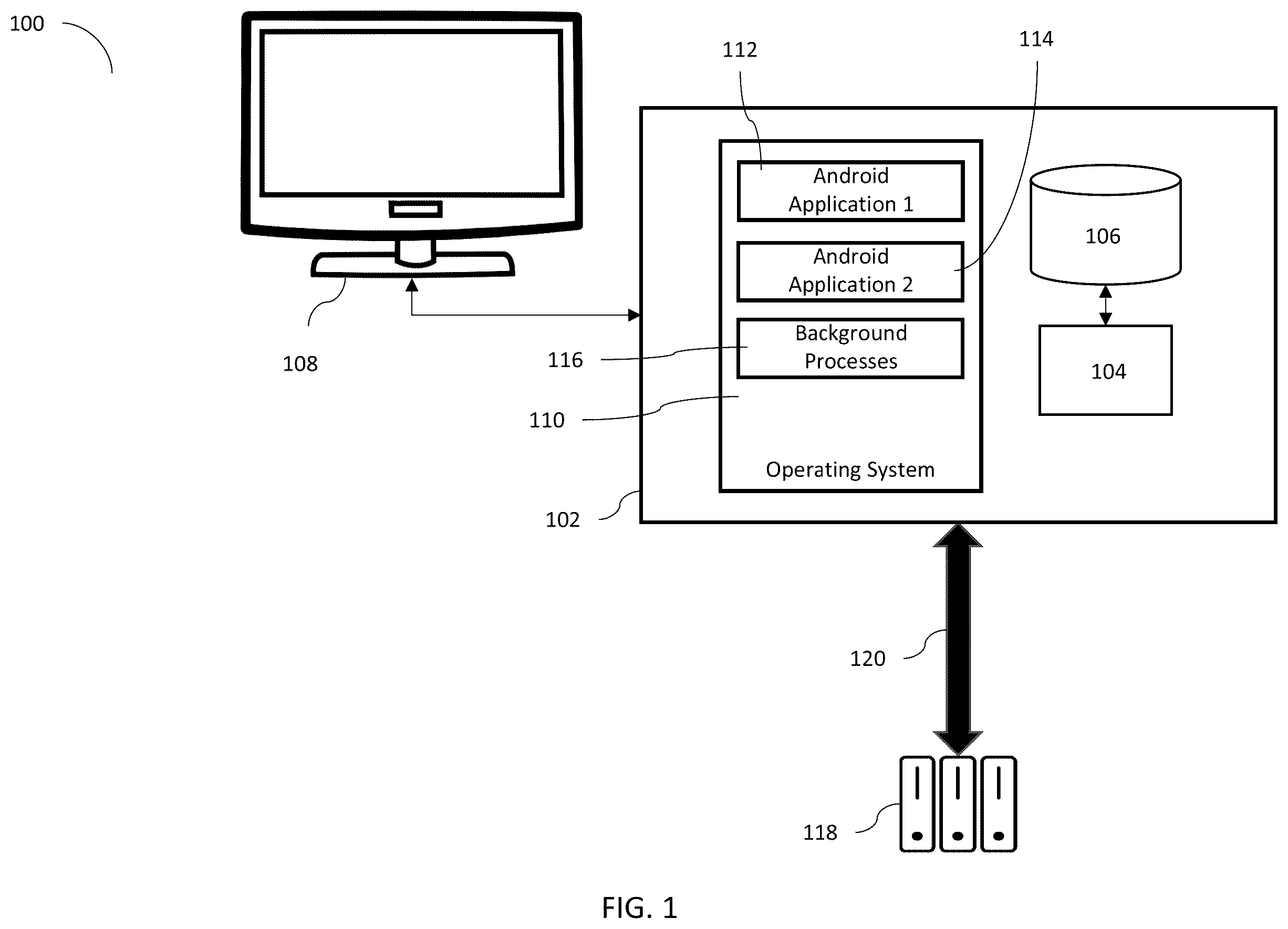 Patent US12147321 Figure 1 – System and method for memory-pressure and processor usage visualization