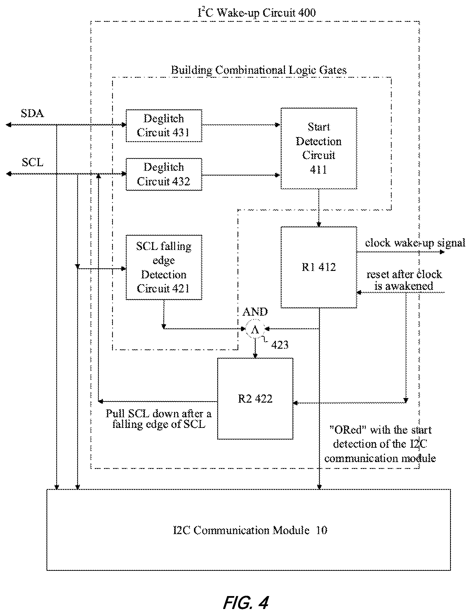 Patent US12147378 Figure 2 – I2C wakeup circuit, wakeup method and electronic device