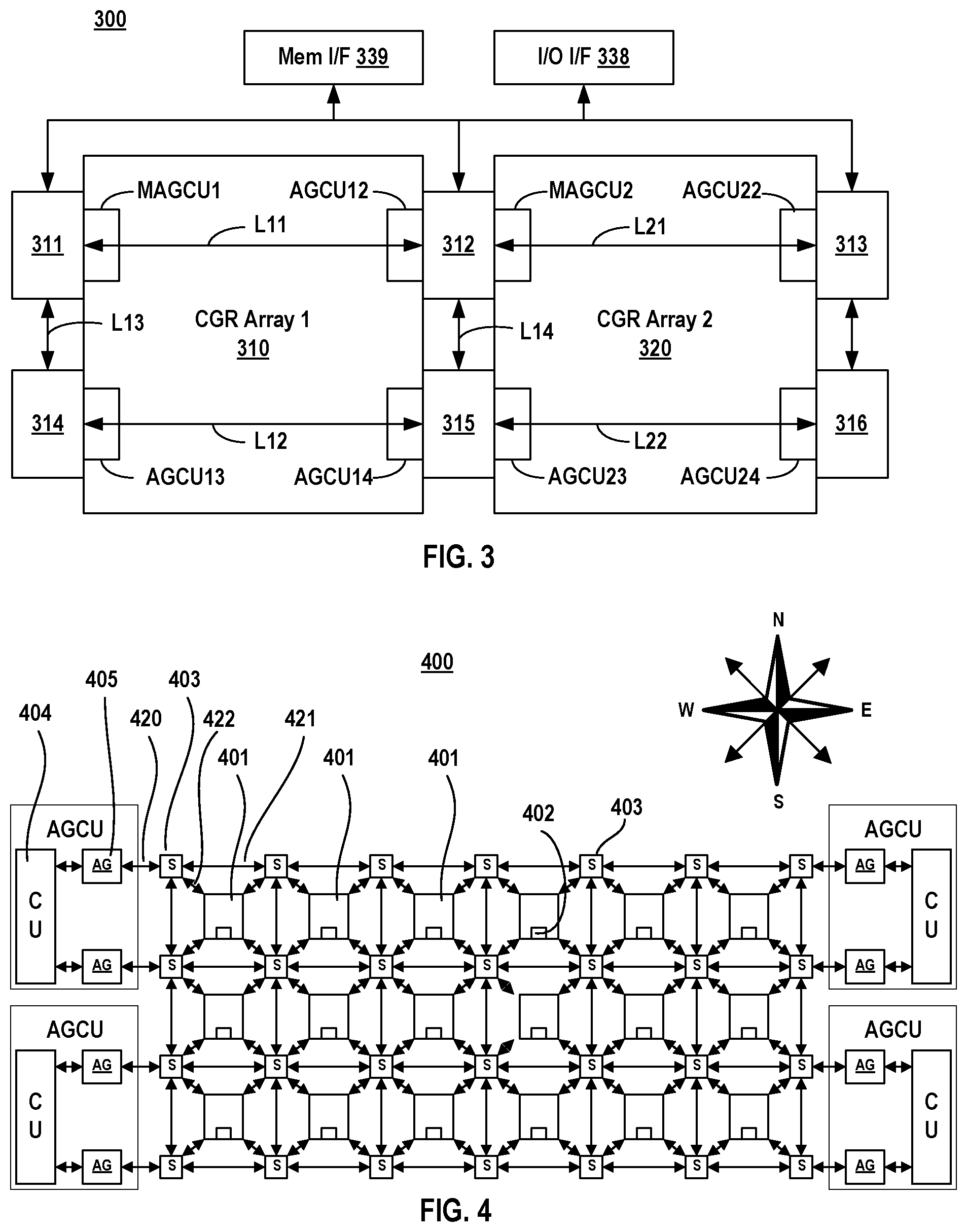 Patent US12147381 Figure 3 – Cluster-based placement and routing of memory units and compute units in a reconfigurable computing grid