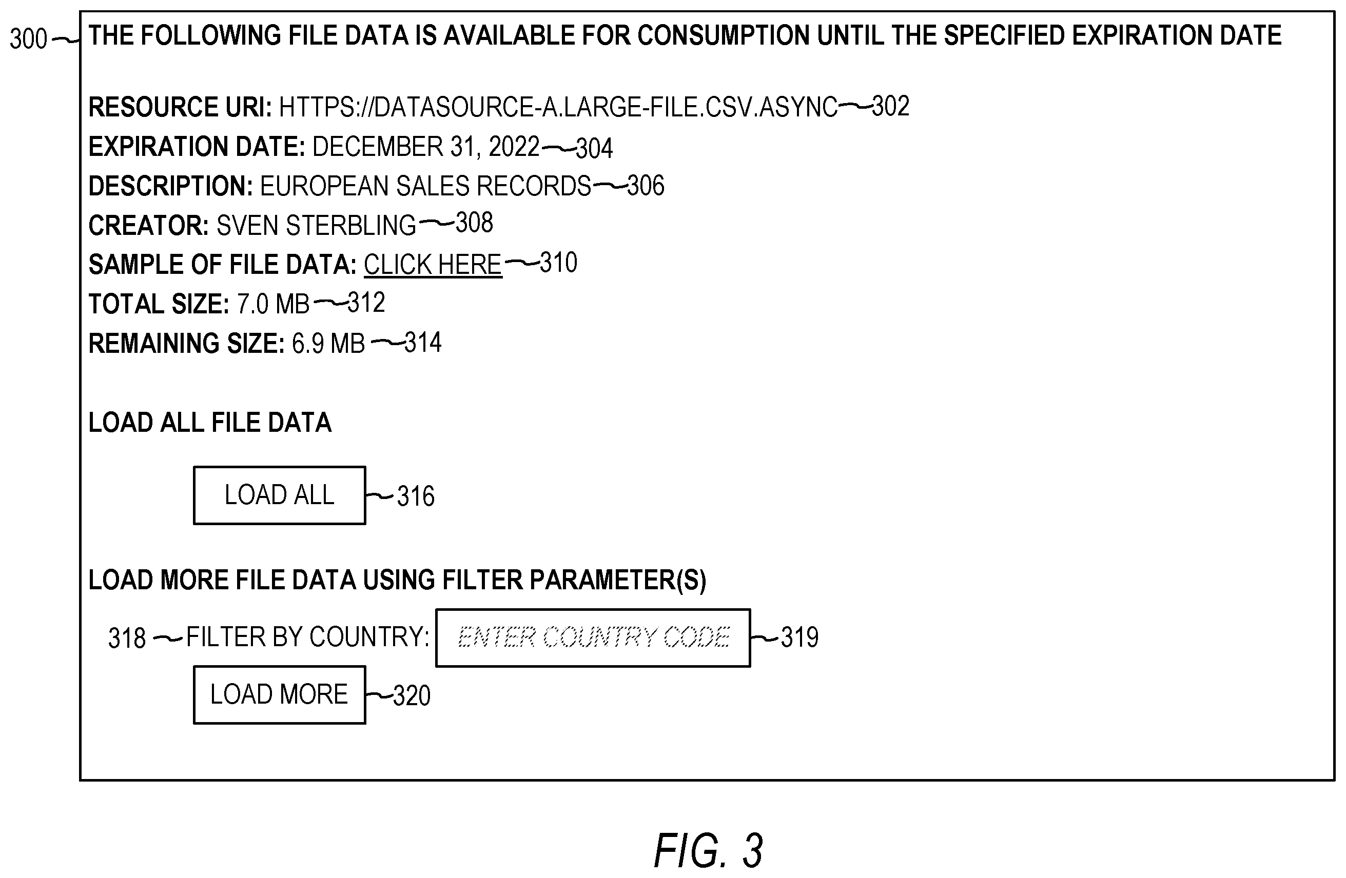 Patent US12147383 Figure 3 – Dynamic loading of files using asynchronous format
