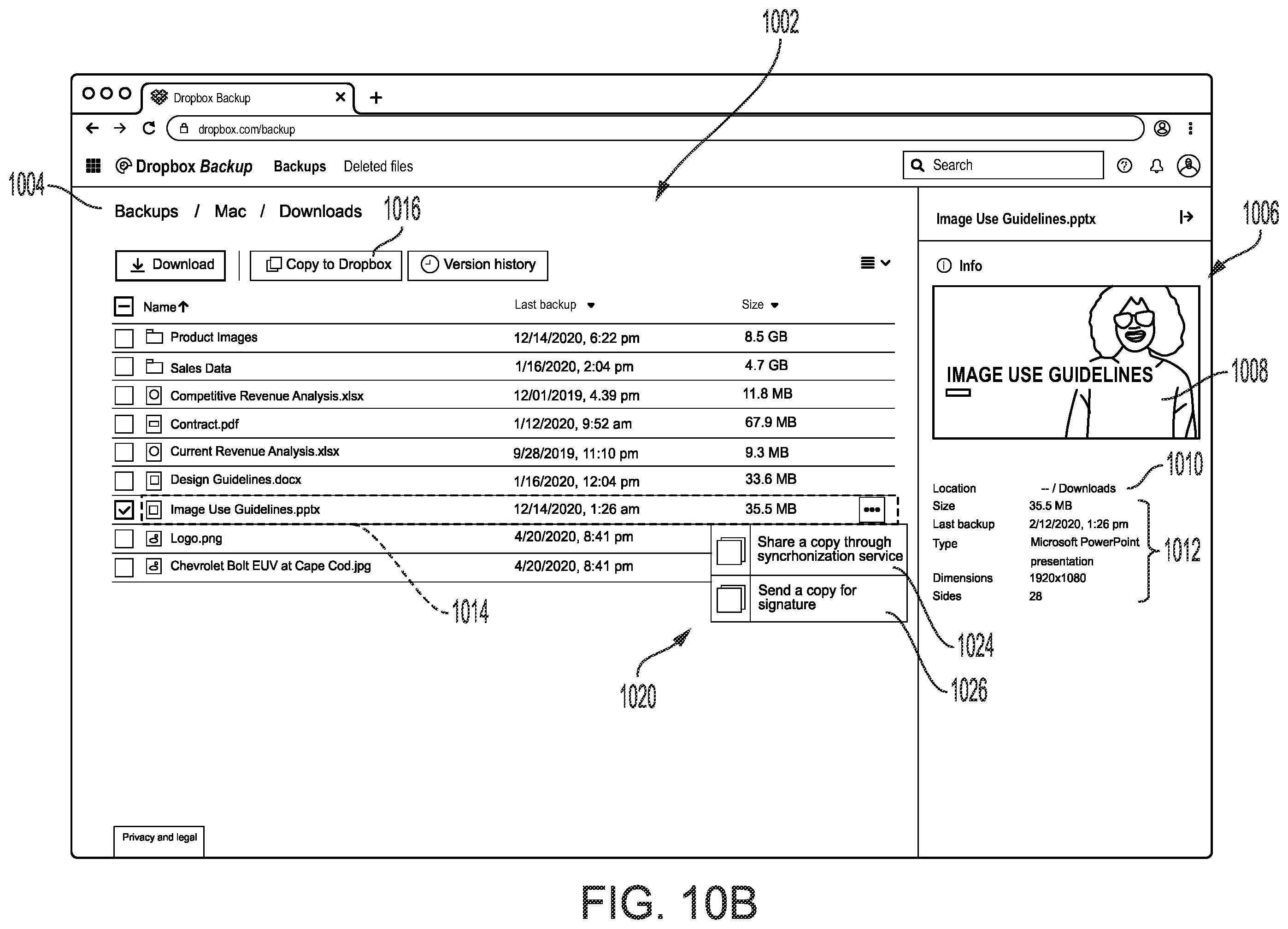 Patent US12147393 Figure 12 – Enabling collaboration on an object from a backup service through integration with an object synchronization service