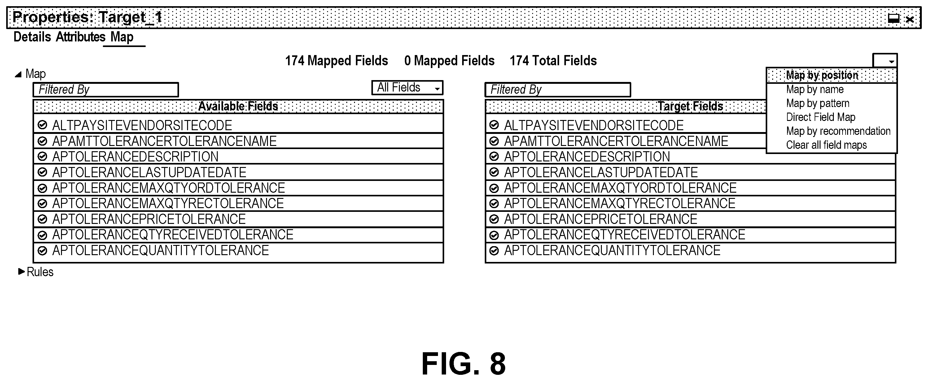 Patent US12147395 Figure 8 – Self-correcting pipeline flows for schema drift
