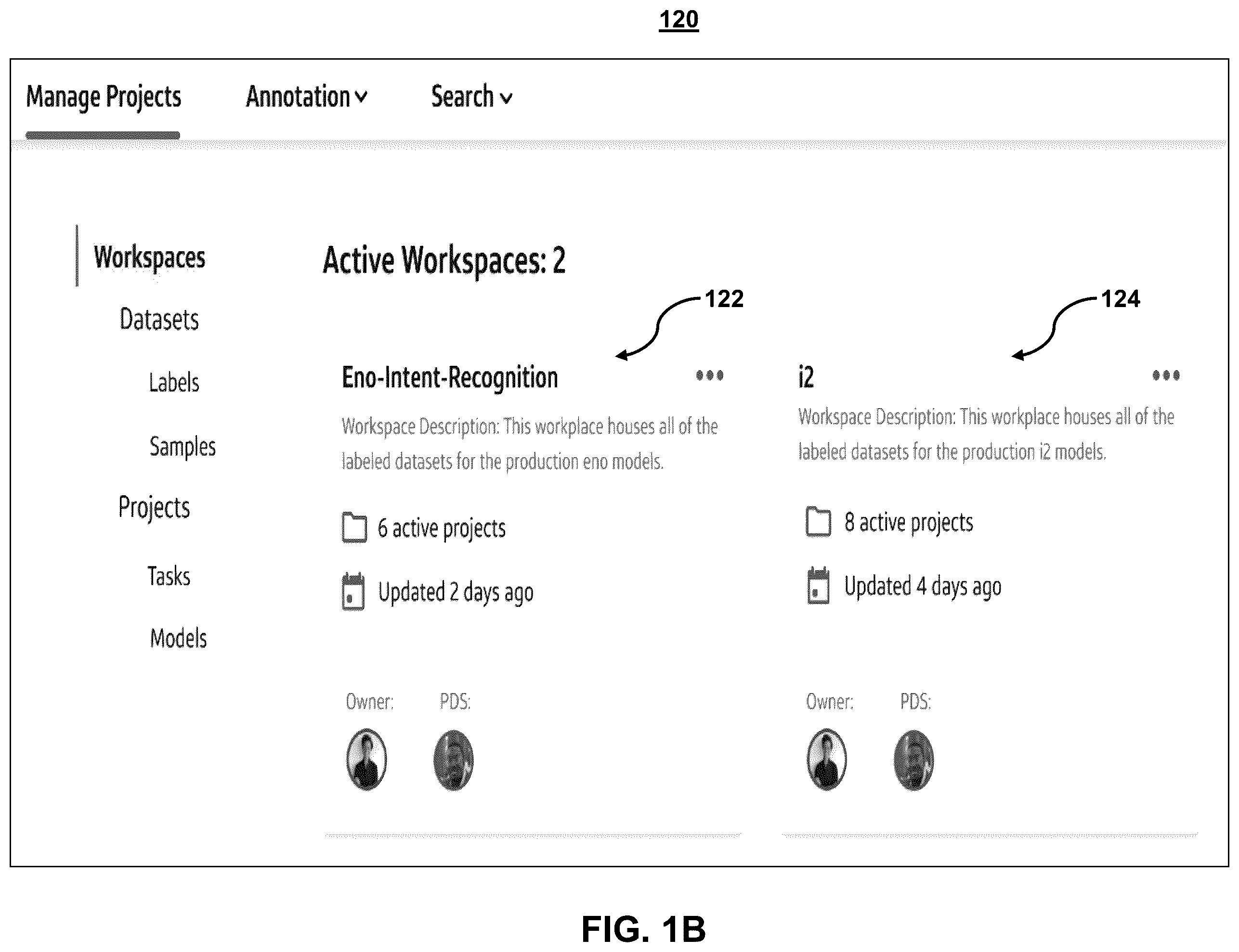 Patent US12147411 Figure 2 – Systems and methods for maintaining bifurcated data management while labeling data for artificial intelligence model development