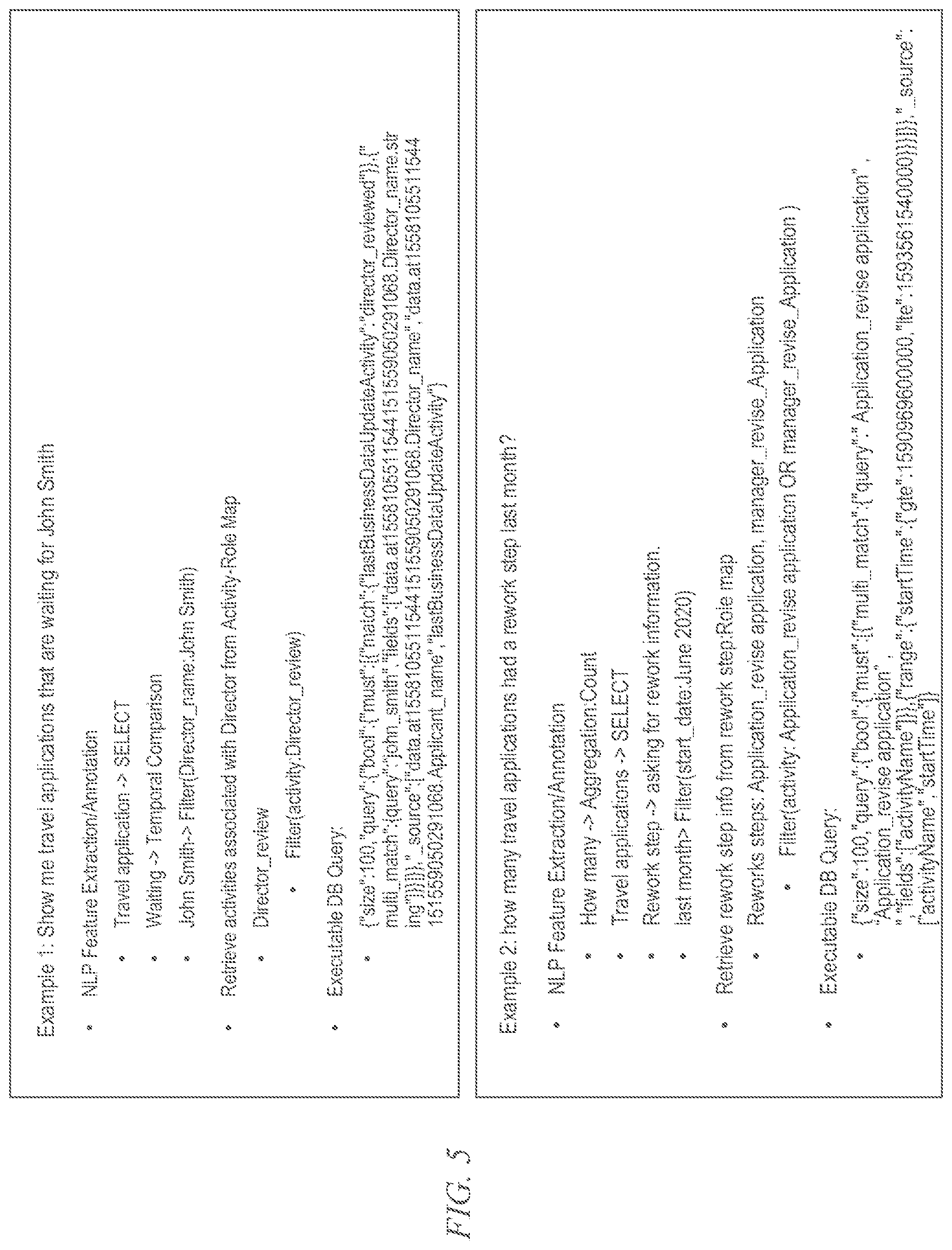 Patent US12147424 Figure 5 – Natural language querying of sequential process automation data
