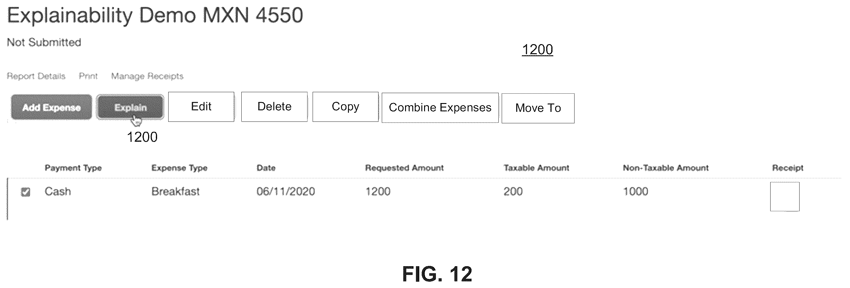 Patent US12147442 Figure 13 – Explanation of computation result using challenge function