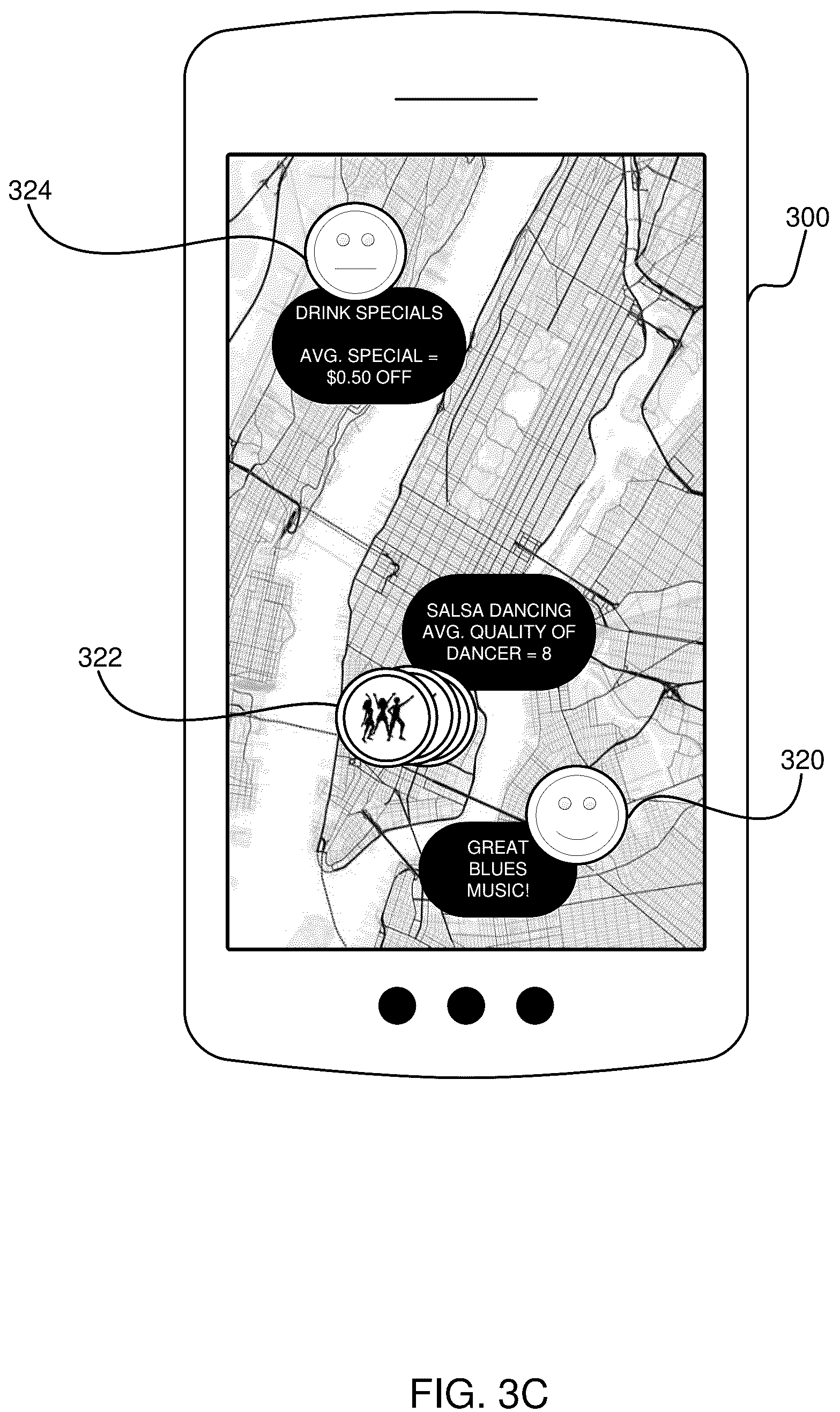 Patent US12147443 Figure 5 – System and method for aggregation and graduated visualization of user generated social post on a social mapping network