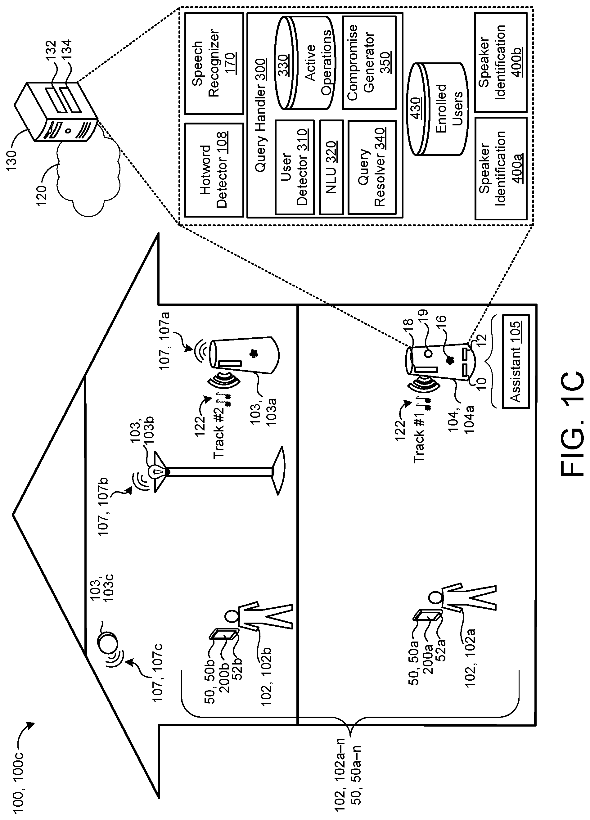 Patent US12147470 Figure 3 – Handling contradictory queries on a shared device