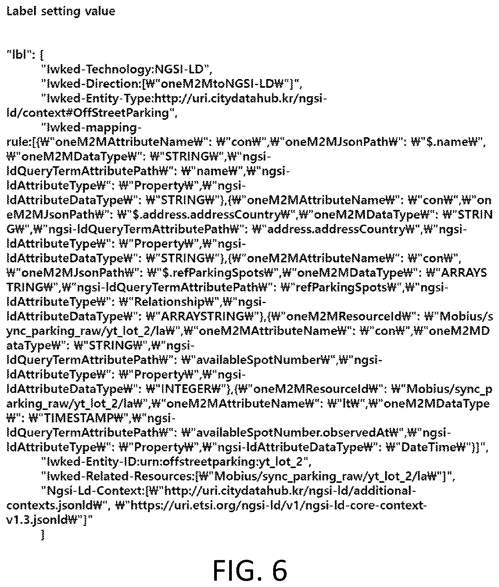 Patent US12147472 Figure 5 – Data interworking method between ONEM2M system and NGSI-LD system