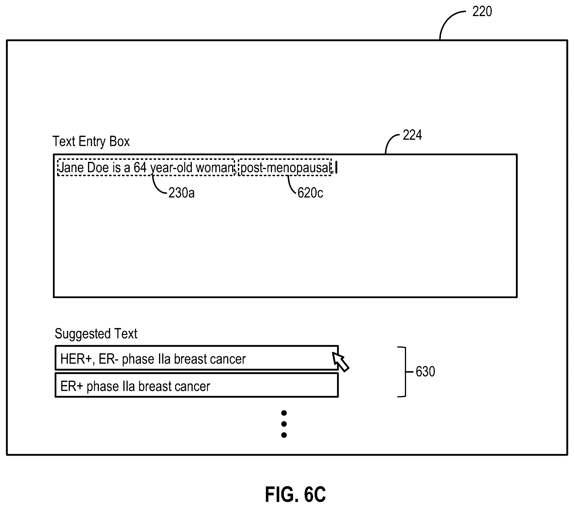 Patent US12147479 Figure 11 – Text entry assistance and conversion to structured medical data