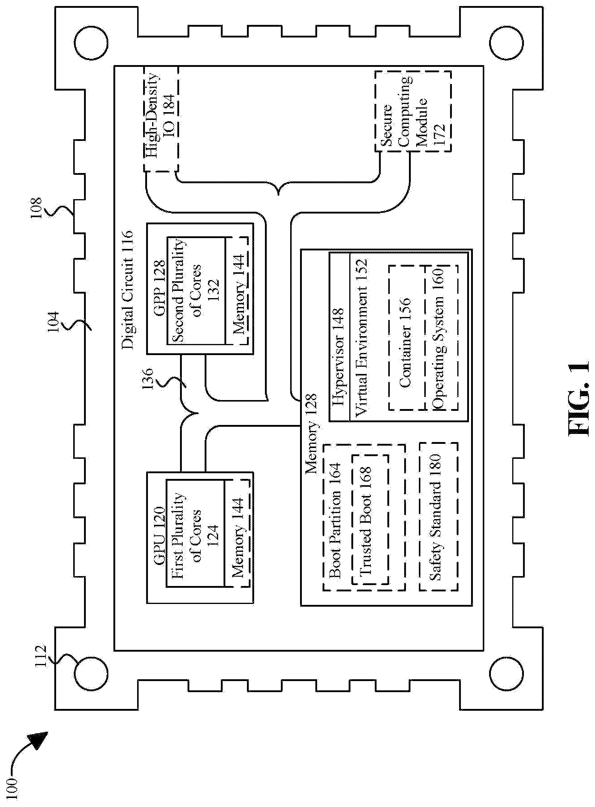 Patent US12147542 Figure 1 – Field-deployable hardware apparatus