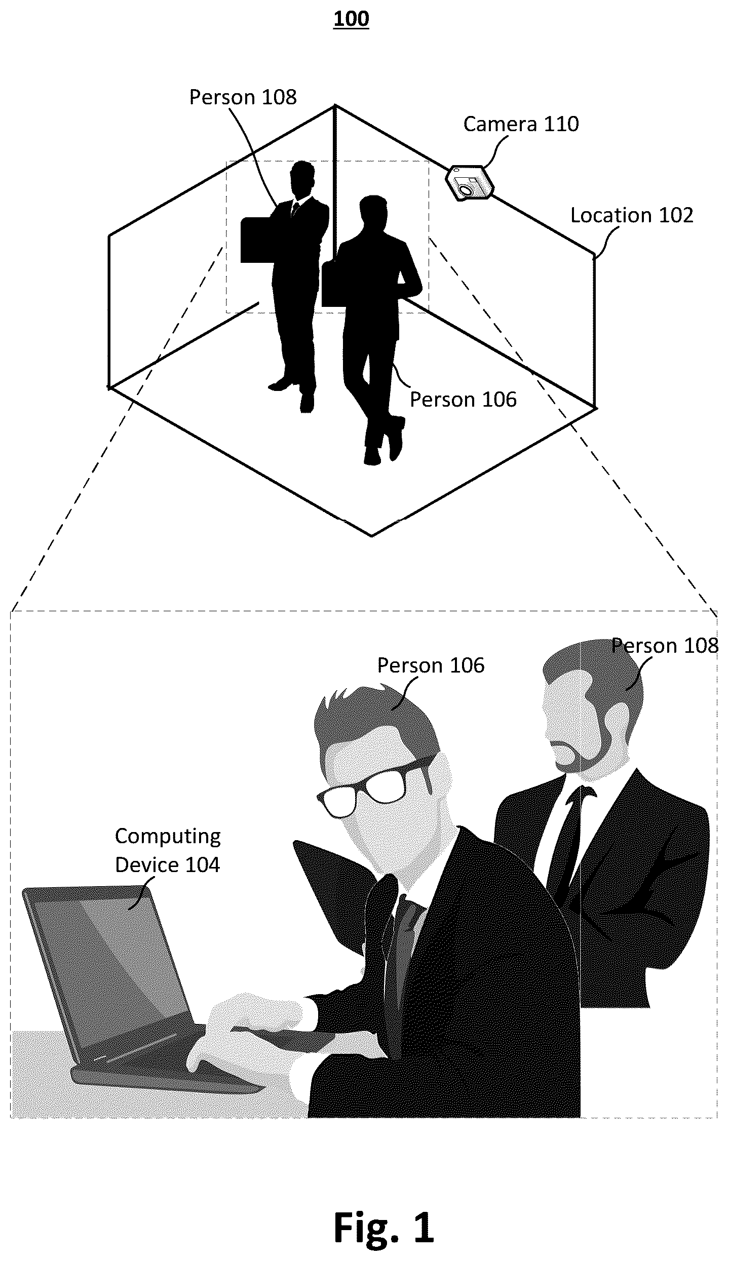 Patent US12147553 Figure 1 – Systems and methods for providing access to data based on privacy of a user location