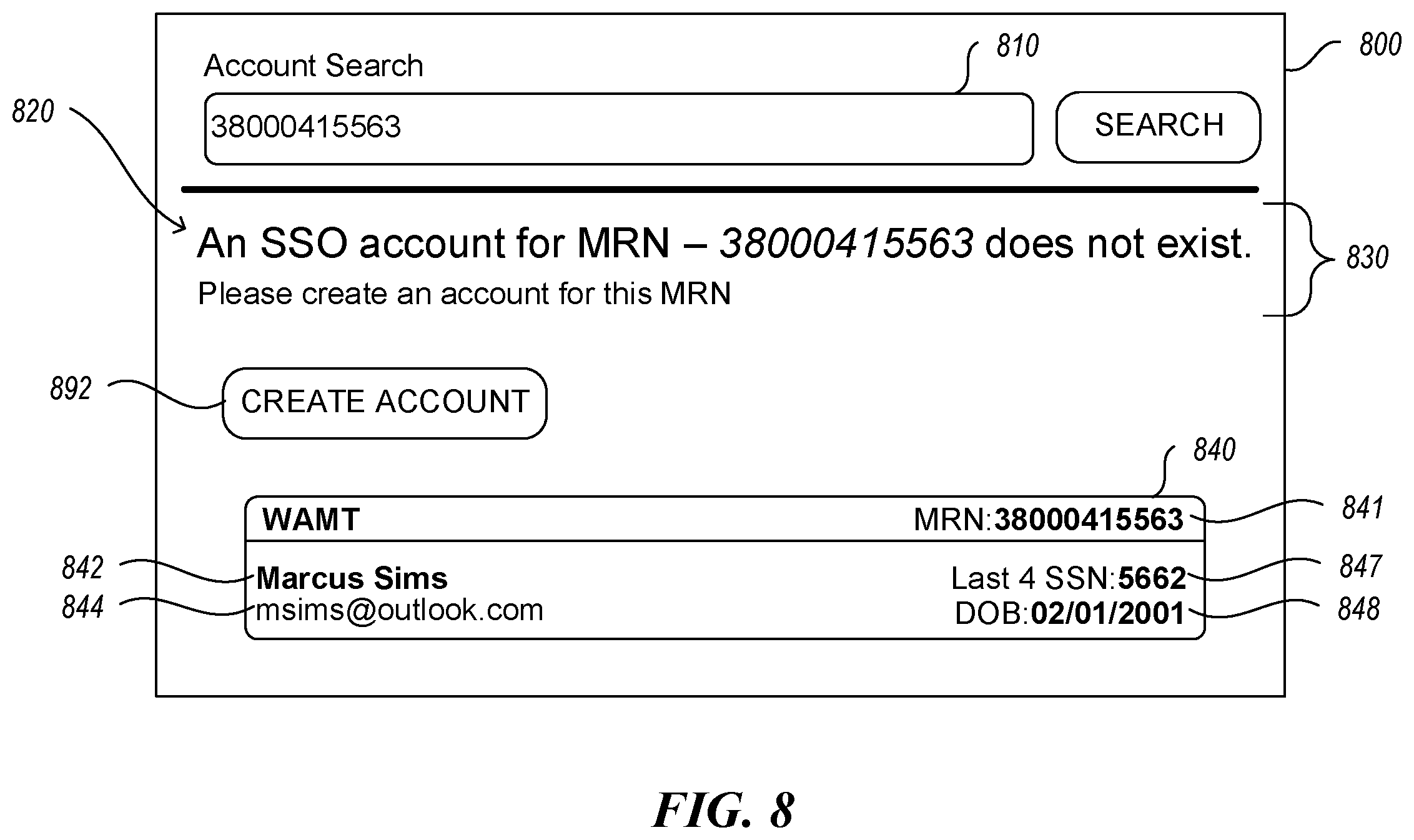 Patent US12147570 Figure 7 – Simultaneously administering user accounts in two related information systems, such as an EMR and a separate health system single signon system
