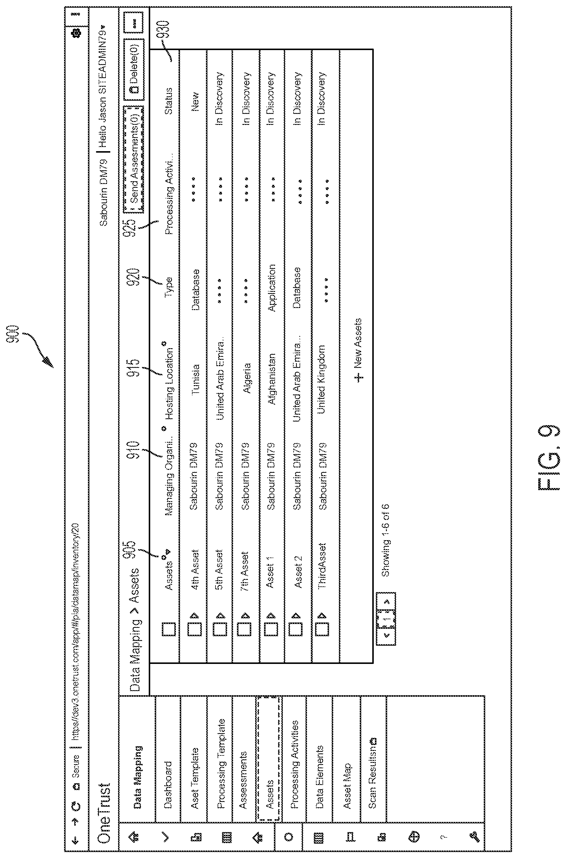 Patent US12147578 Figure 9 – Consent receipt management systems and related methods