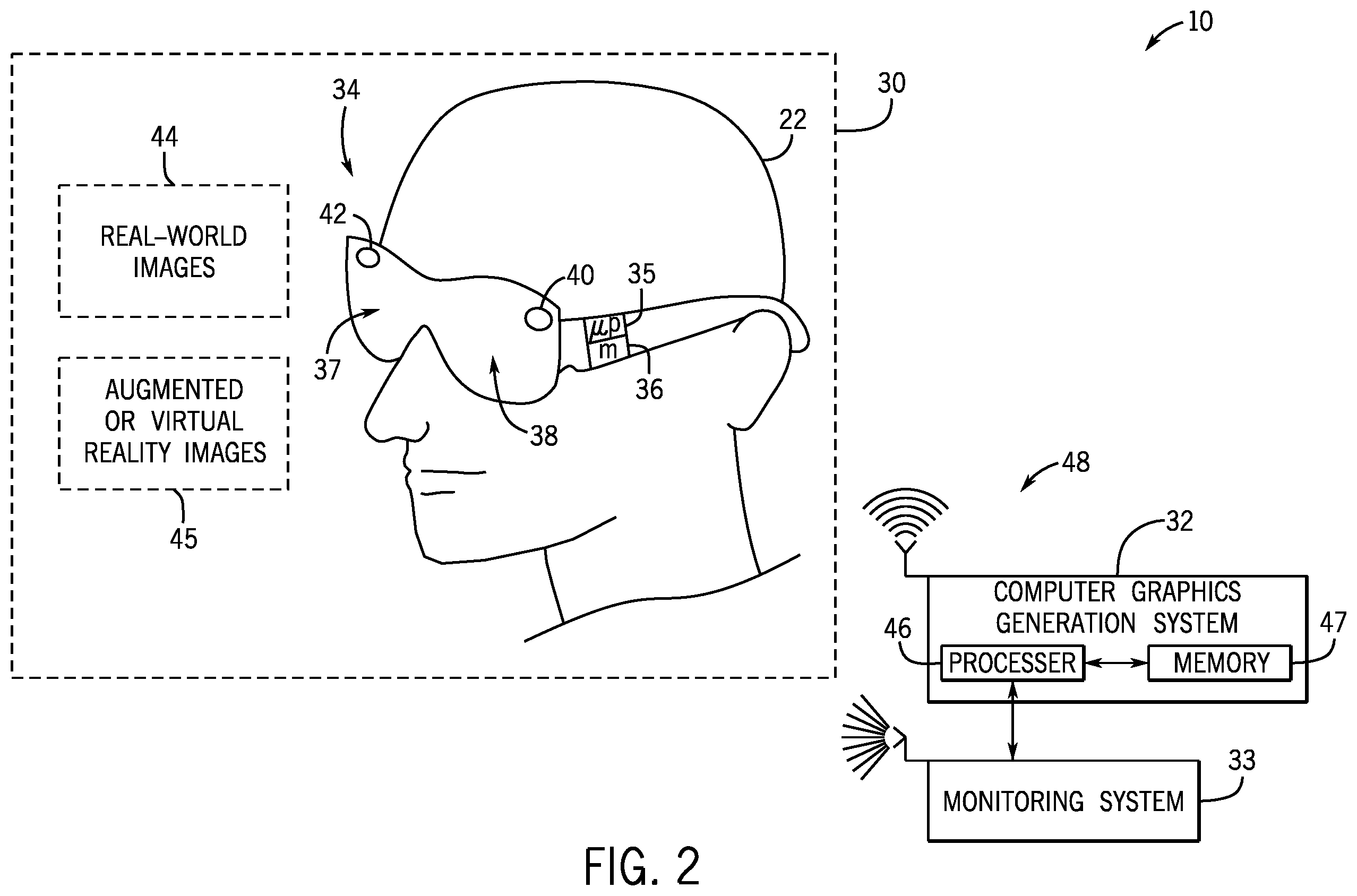 Patent US12147594 Figure 2 – Systems and methods for generating augmented and virtual reality images