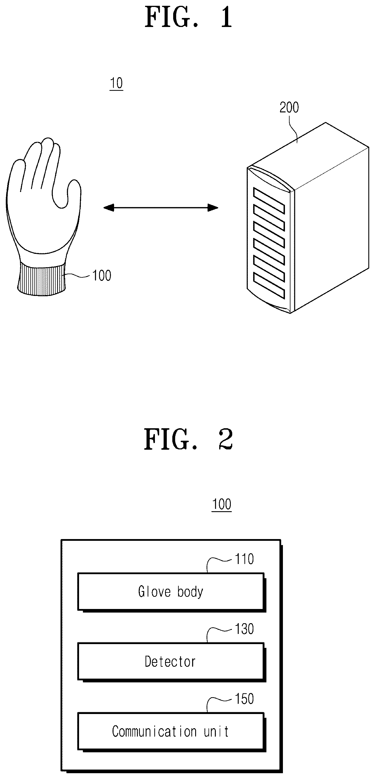 Patent US12147600 — Virtual reality glove having tension detector — Figure 1