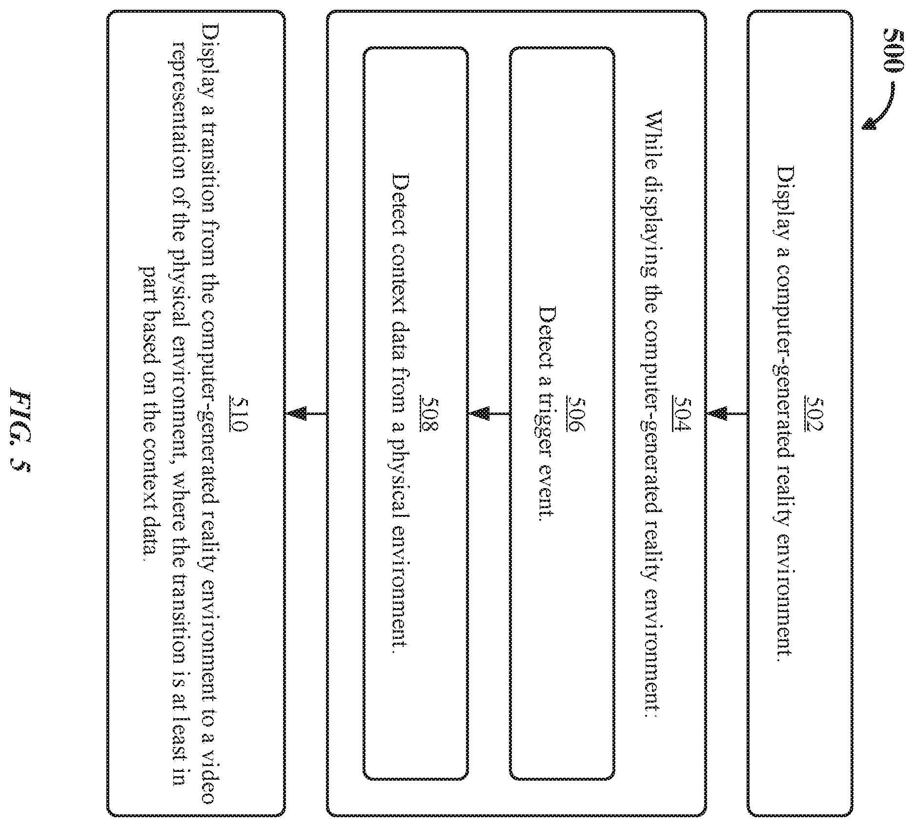 Patent US12147607 Figure 13 – Transitioning between environments