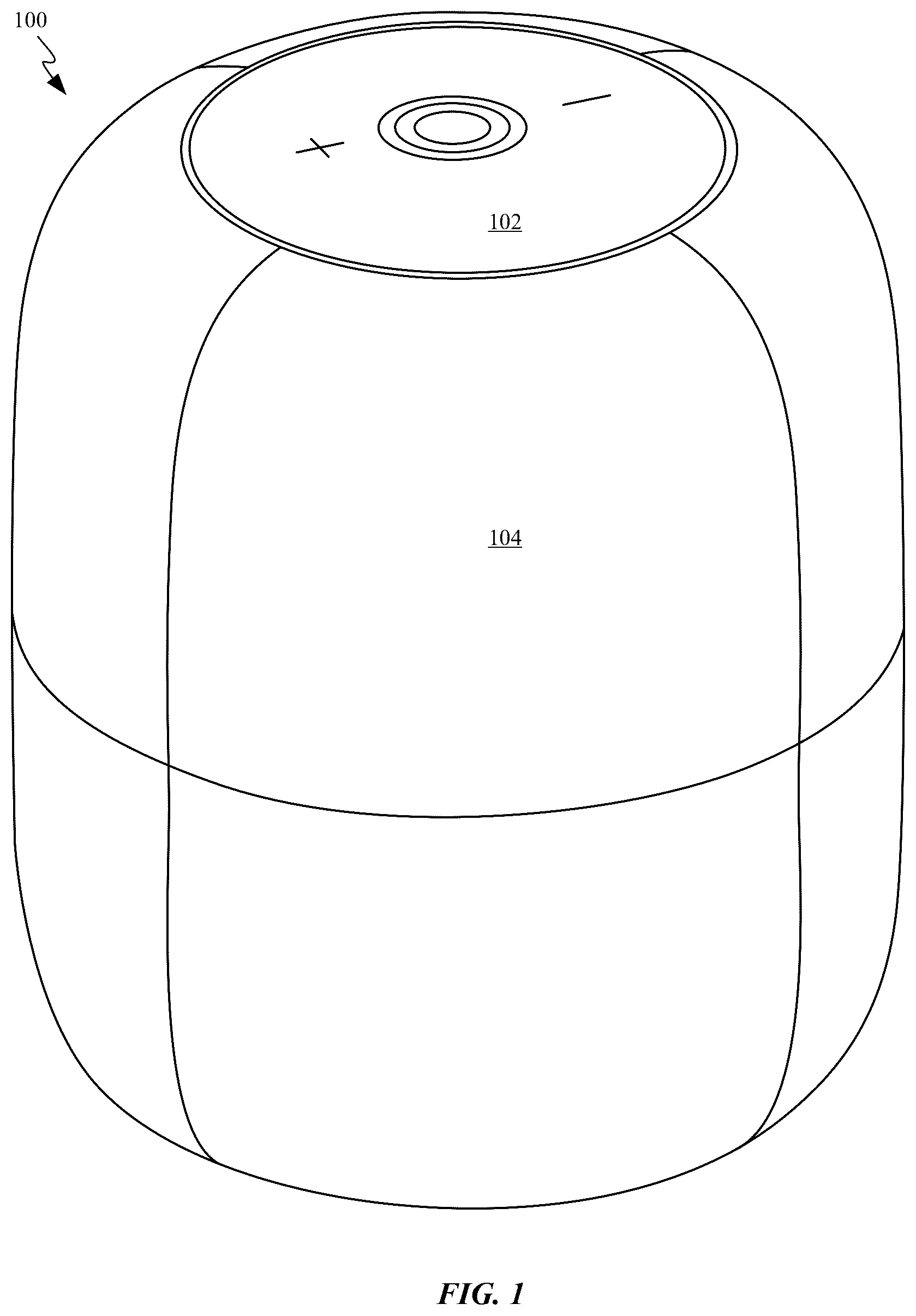 Patent US12147610 Figure 1 – Voice-controlled electronic device