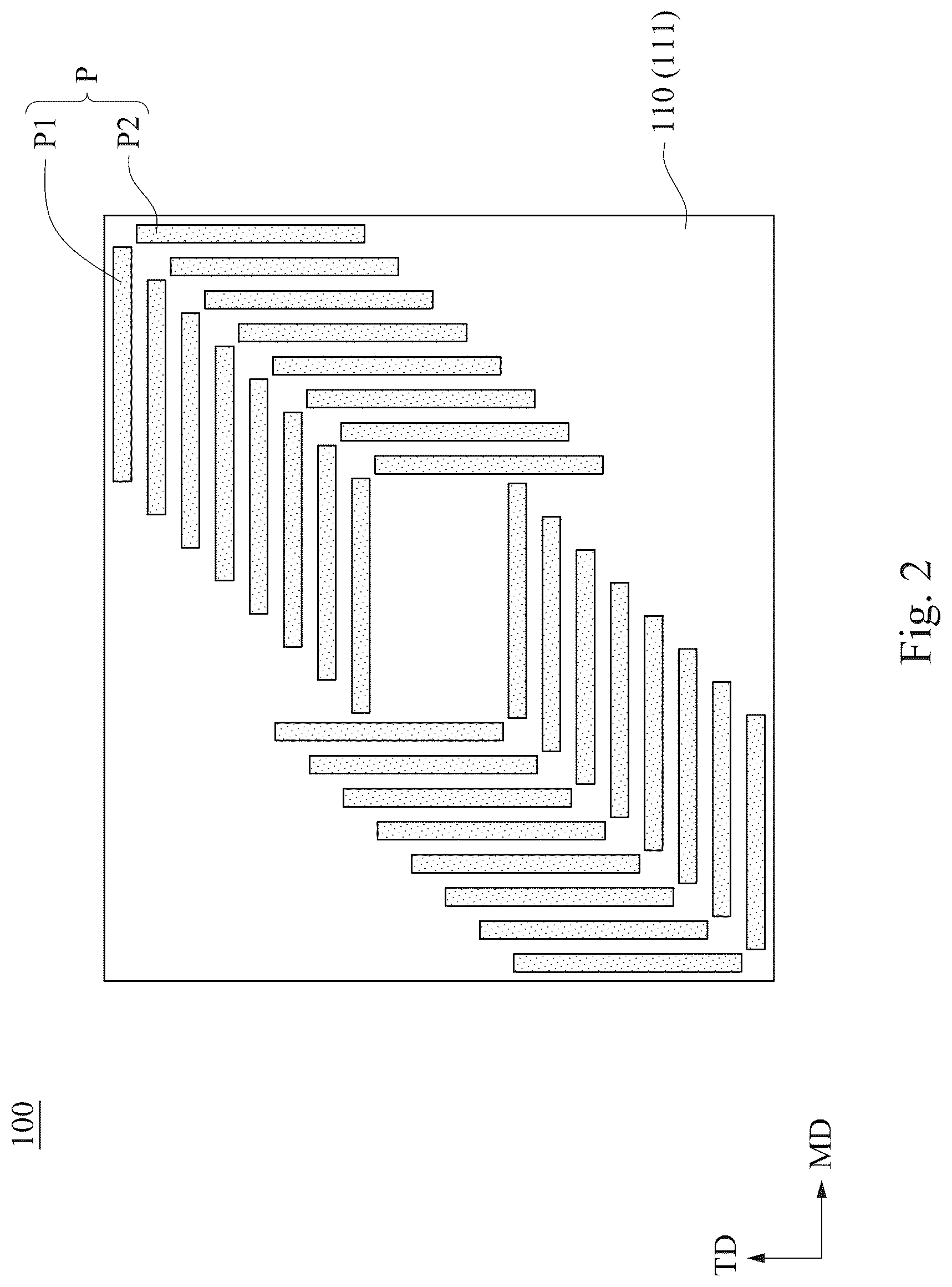 Patent US12147621 Figure 2 – Conductive film and touch sensor