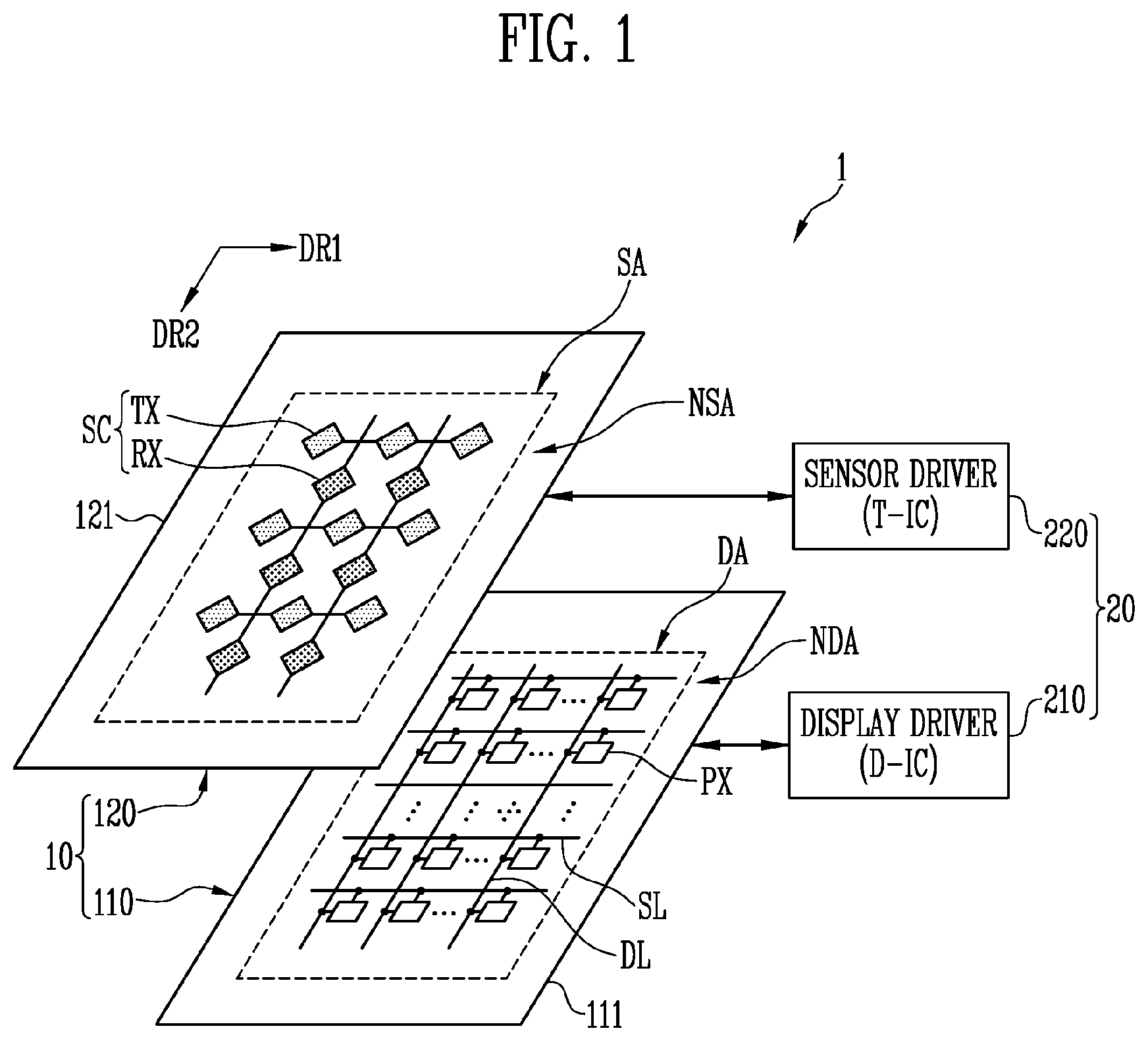 Patent US12147623 Figure 1 – Sensor device and driving method thereof