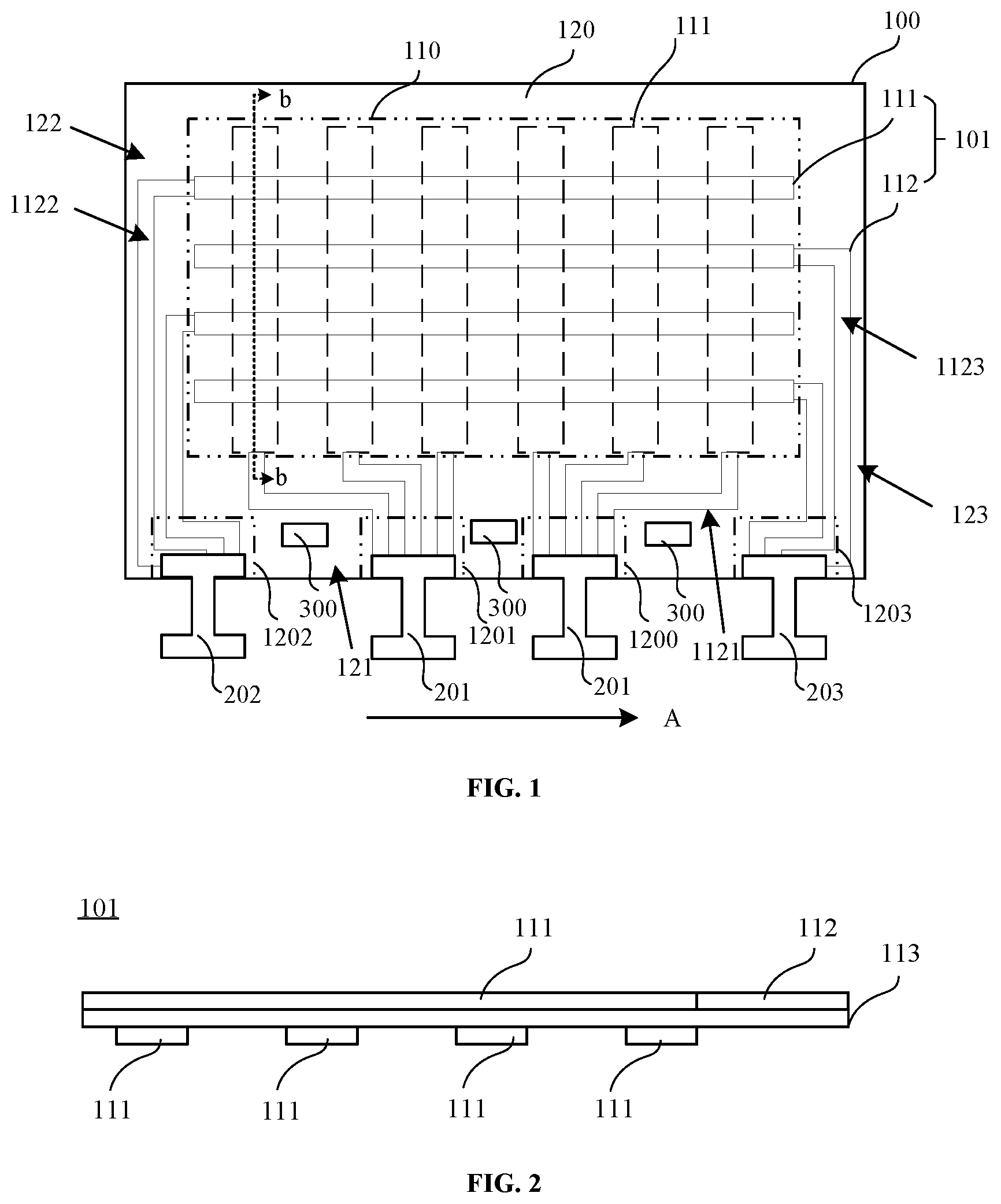 Patent US12147627 Figure 1 – Display panel and method for manufacturing same